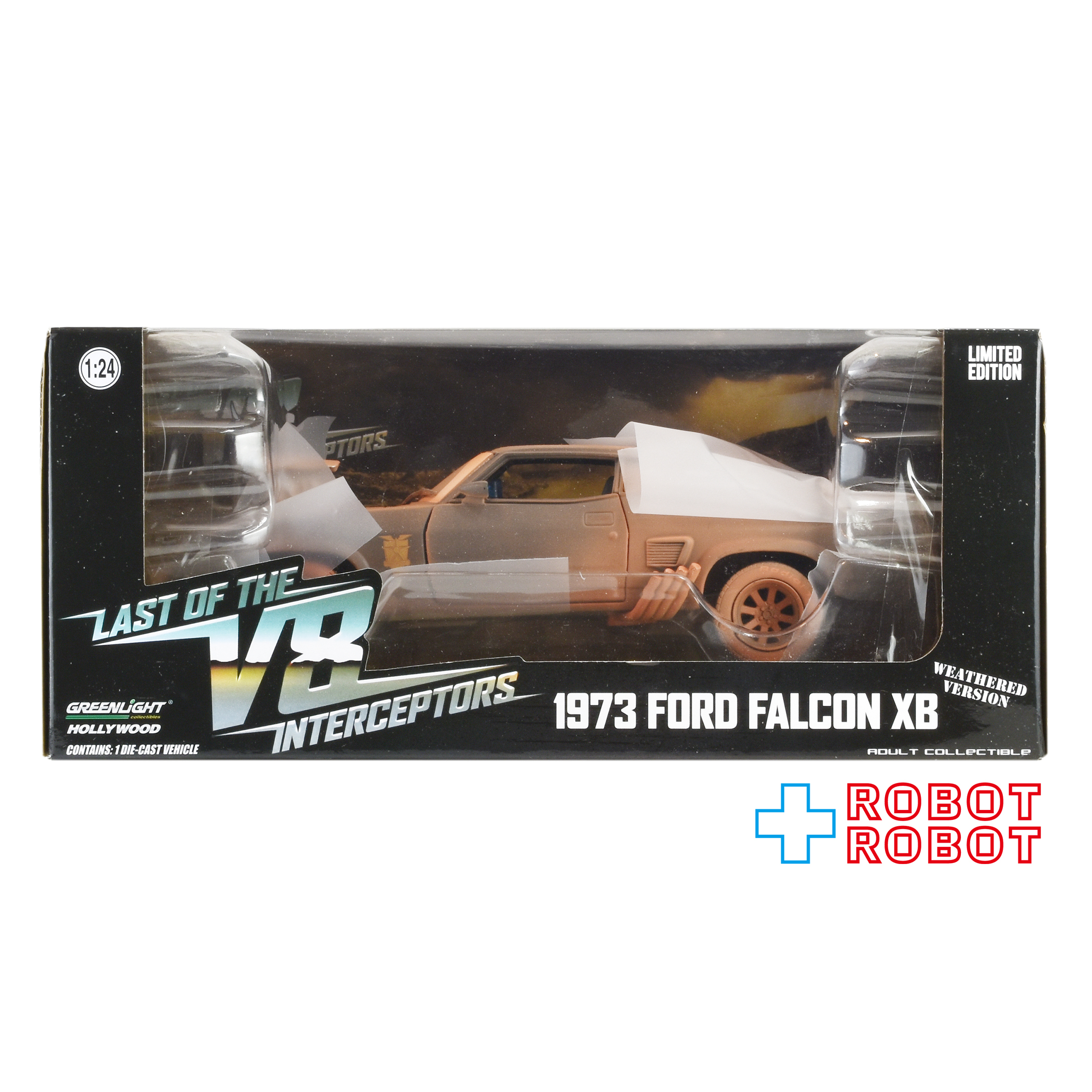 グリーンライト マッドマックス ラスト オブ ザ V8 インターセプター 1973 フォード ファルコン XB (ウェザリングver.) 1/24 ダイキャストビークル 箱入 入荷写真