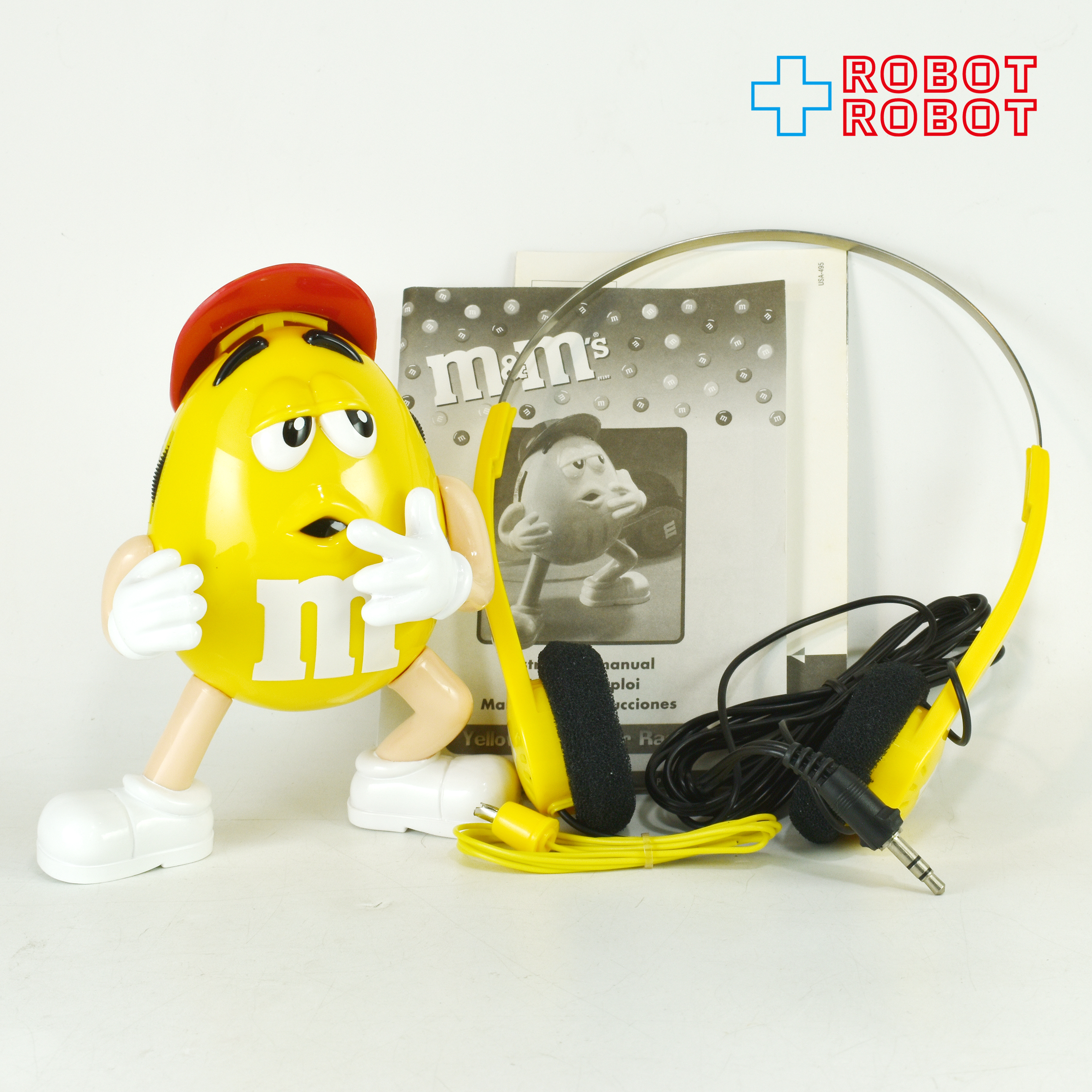 M&M's エムアンドエムズ コレクターシリーズ イエロー キャラクターラジオ フィギュア ヘッドフォン 箱付き 企業物 入荷写真
