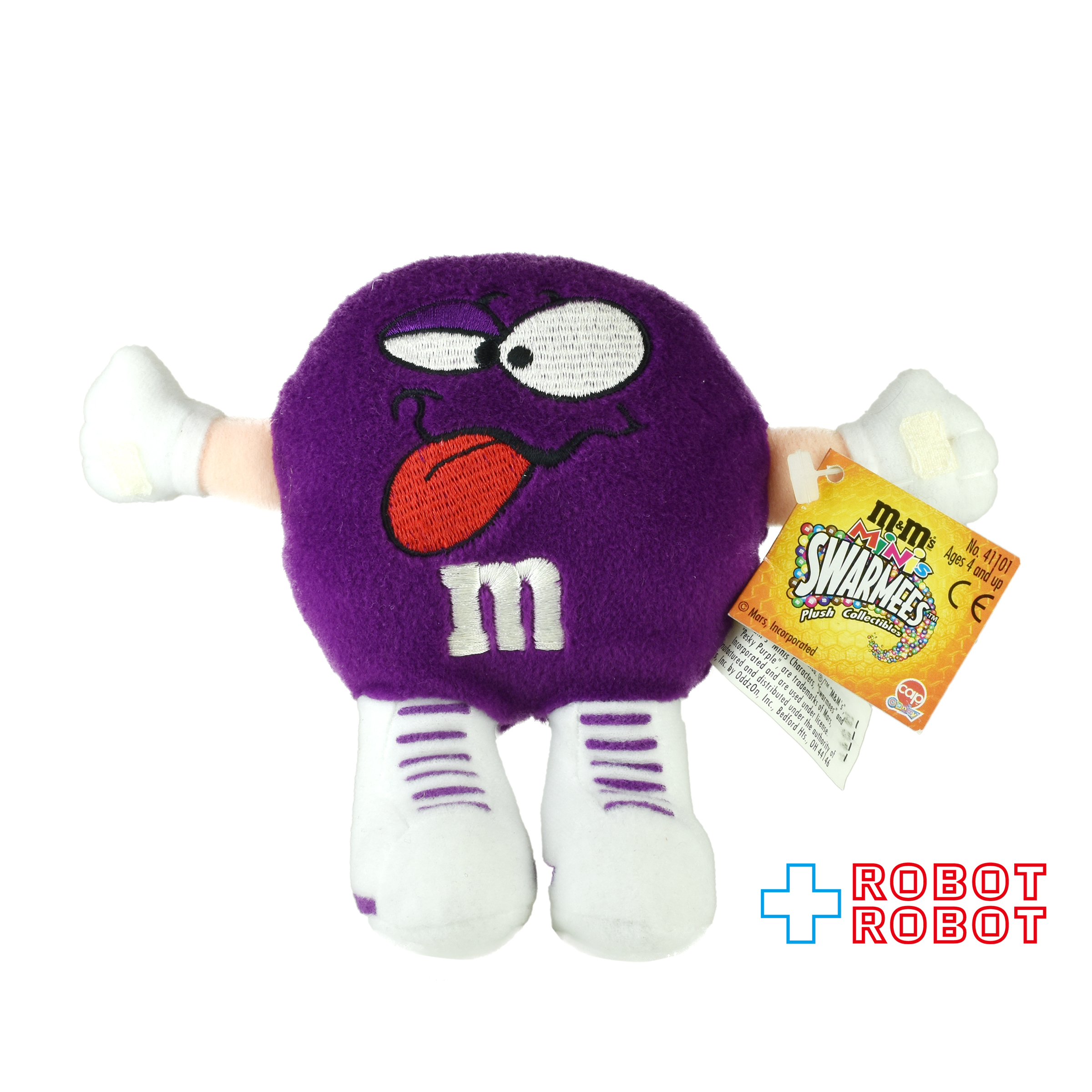 M&M's ミニズ サワーミーズ プラッシュ コレクティブル パープル エムアンドエムズ ぬいぐるみ人形 1998 紙タグ付き 企業物 入荷写真
