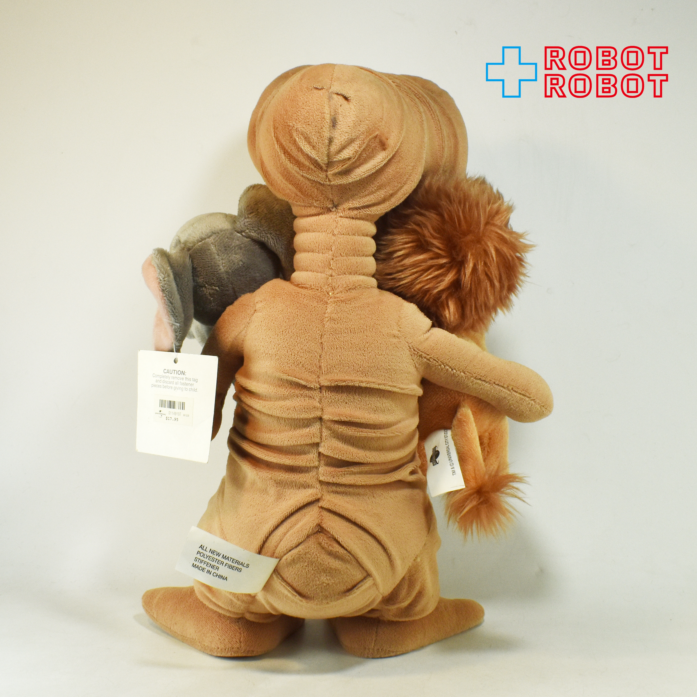 USJ E.T. ぬいぐるみ w/ライオンとゾウのぬいぐるみ ぬいぐるみ人形 40センチ 紙タグ付き 入荷写真