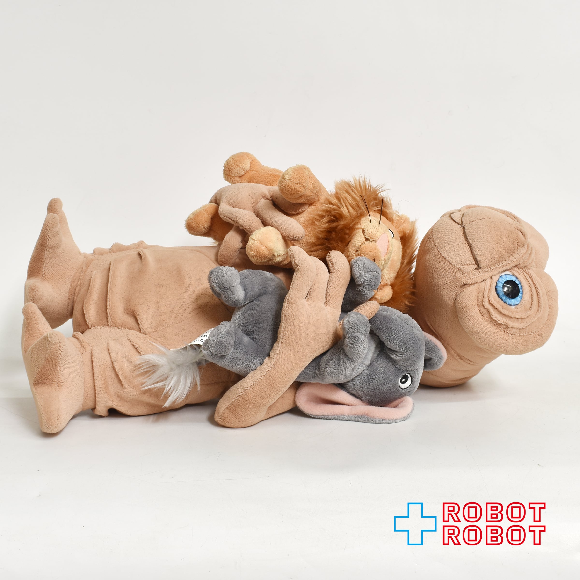 USJ E.T. ぬいぐるみ w/ライオンとゾウのぬいぐるみ ぬいぐるみ人形 40センチ 紙タグ付き 入荷写真
