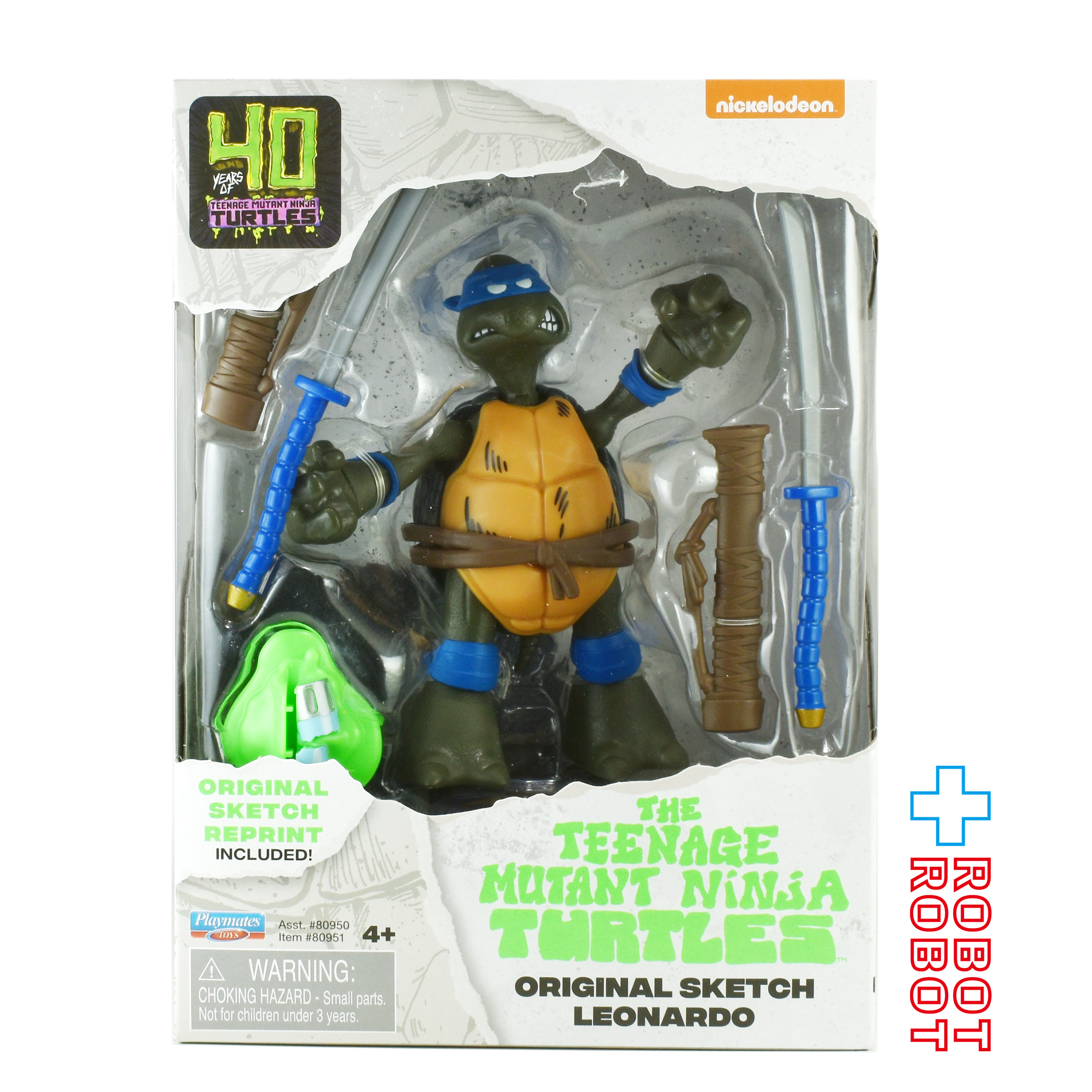 ニコロデオン ニンジャ・タートルズ 40周年 オリジナル スケッチ レオナルド 5インチ フィギュア 未開封 入荷写真