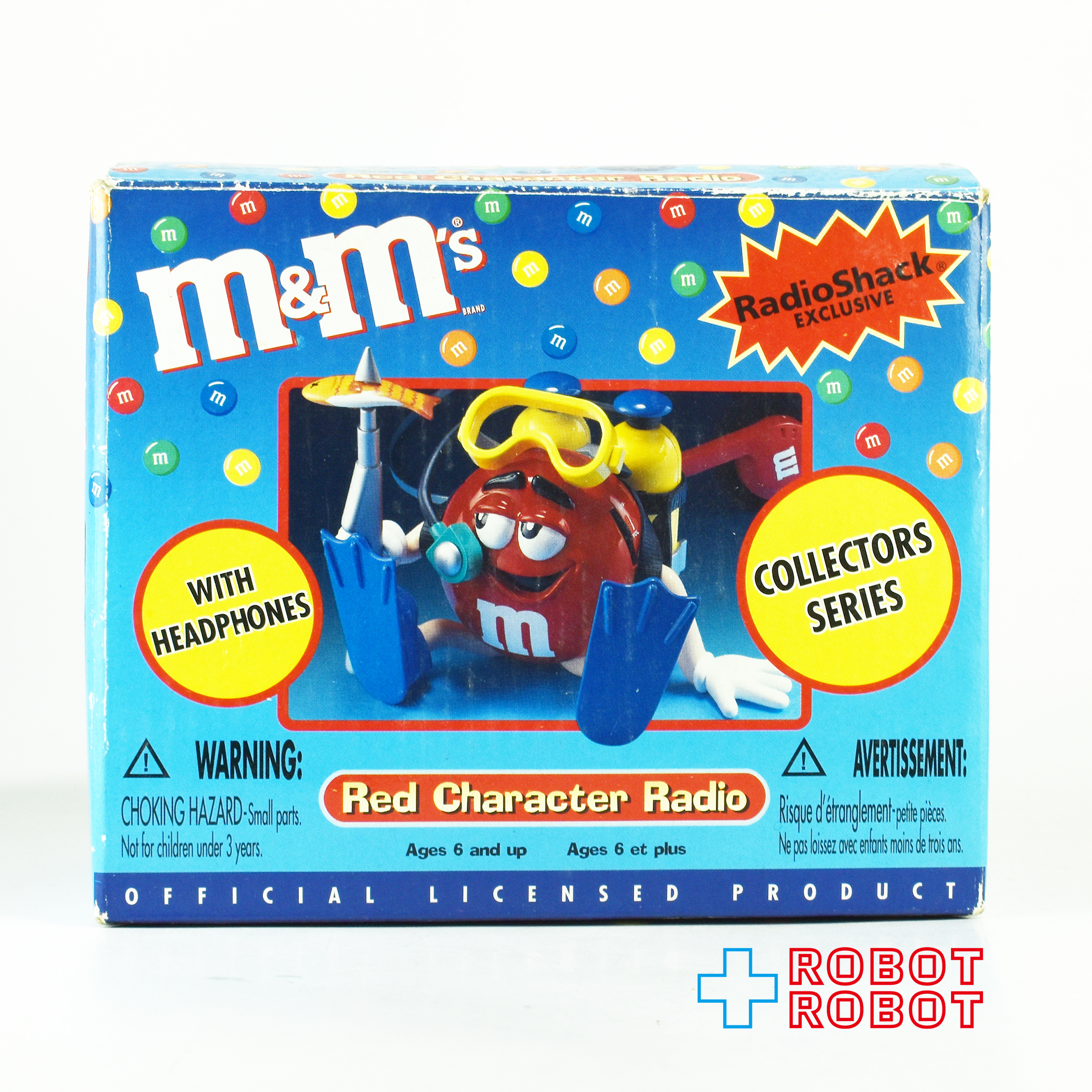 M&M's エムアンドエムズ レッド キャラクター コレクターズ シリーズ スキューバダイビング ラジオ & ヘッドフォン セット 箱入り 企業物 入荷写真