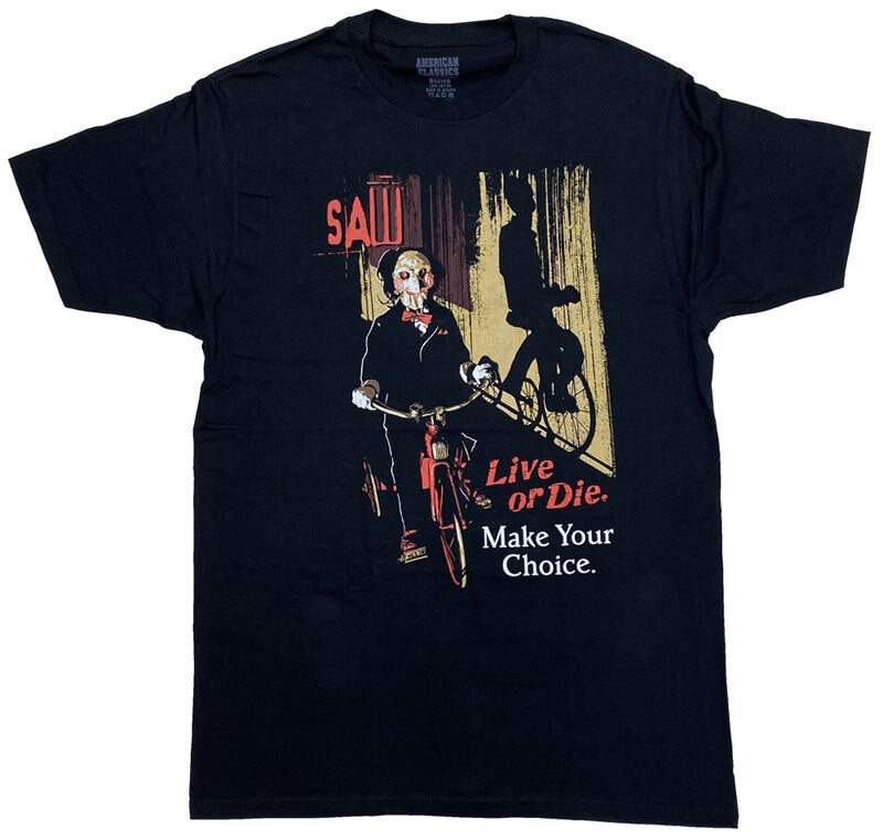 SAW ソウ Live or Die. Make Your Choice グラフィック Tシャツ ブラック アメリカンクラシックス 入荷写真