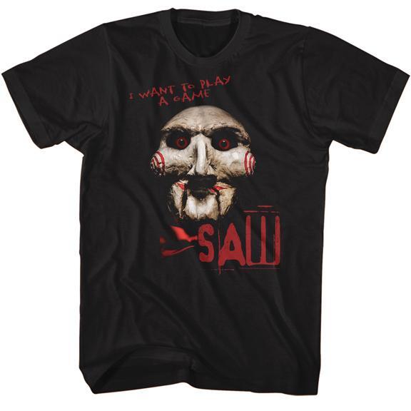 SAW ソウ I WANT TO PLAY A GAME グラフィック Tシャツ ブラック アメリカンクラシックス 入荷写真