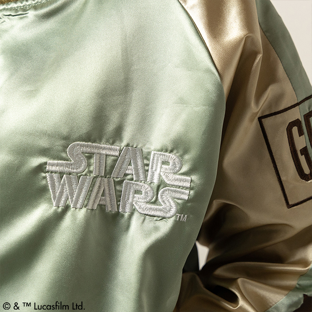 スター・ウォーズ マンダロリアン グローグー シーバタフライ スカジャン Lサイズ 紙タグ付き 入荷写真