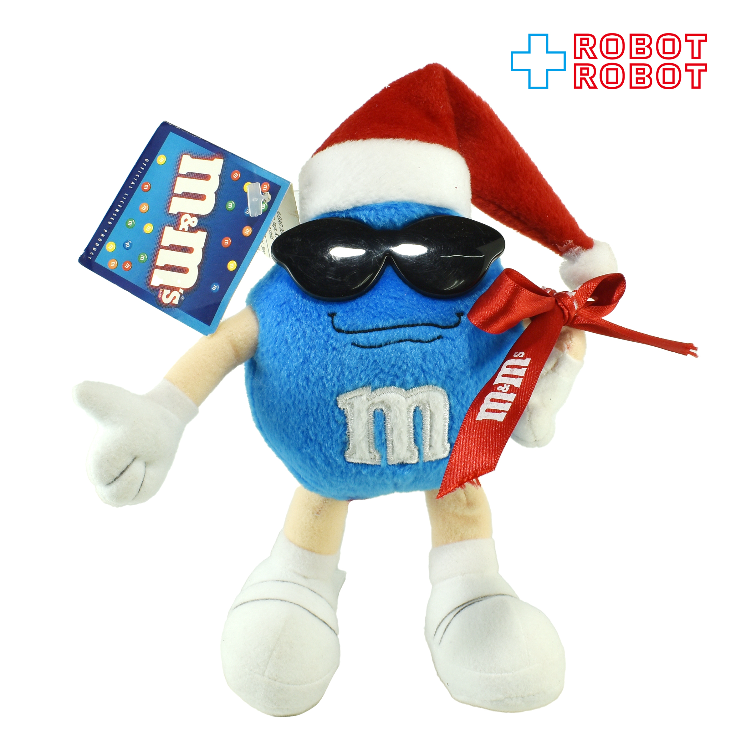 M&M's クリスマス ブルー エムアンドエムズ ぬいぐるみ人形 紙タグ付き 企業物 入荷写真