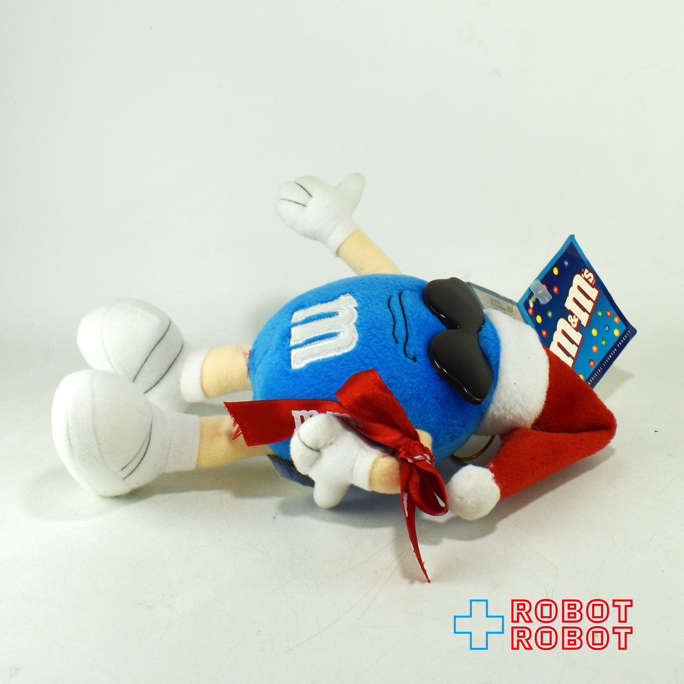 M&M's クリスマス ブルー エムアンドエムズ ぬいぐるみ人形 紙タグ付き 企業物 入荷写真