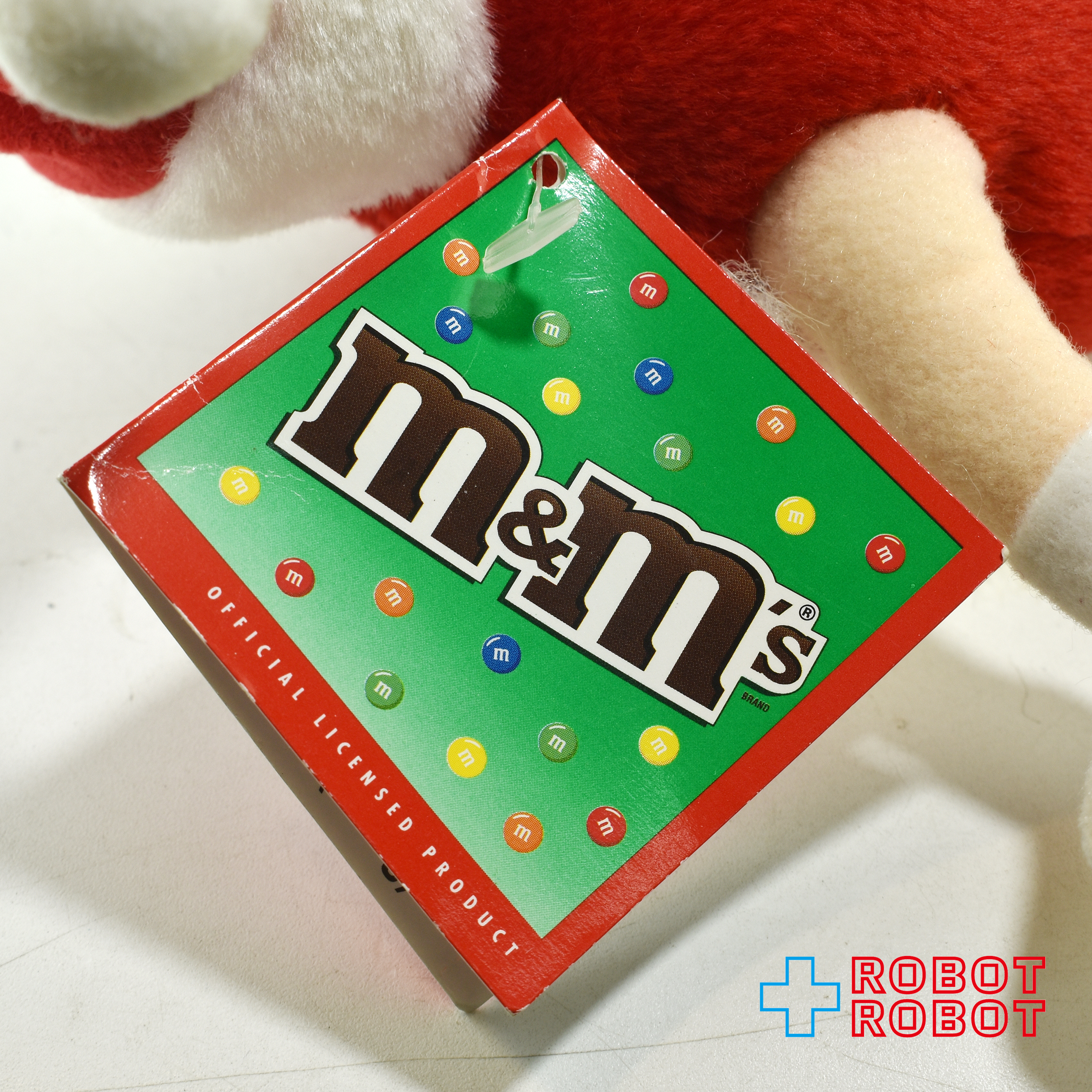 M&M's サンタ レッド エムアンドエムズ ぬいぐるみ人形 紙タグ付き 企業物 入荷写真