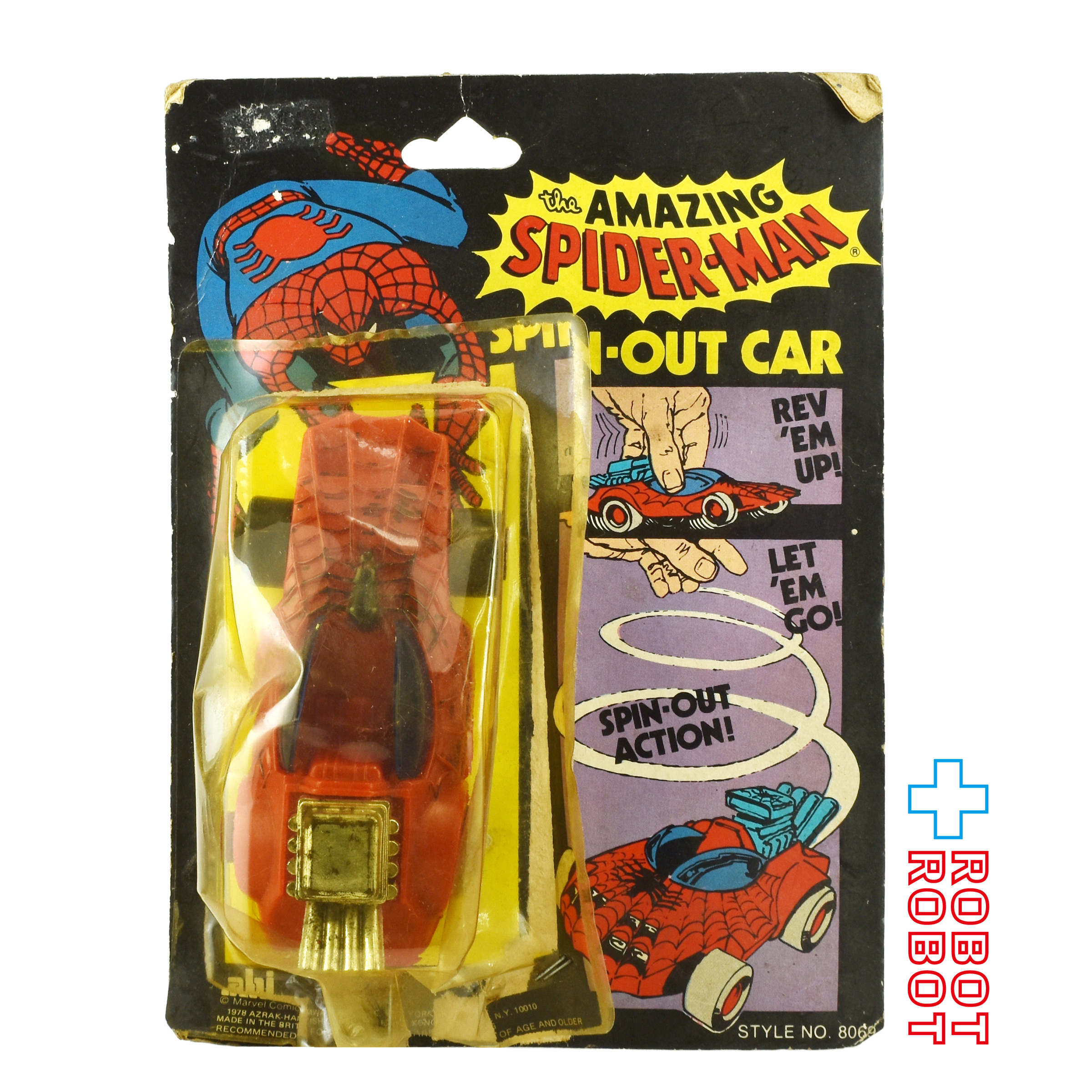 AHI マーベル スパイダーマン スピンアウトカー 1978年 香港 開封台紙付 入荷写真