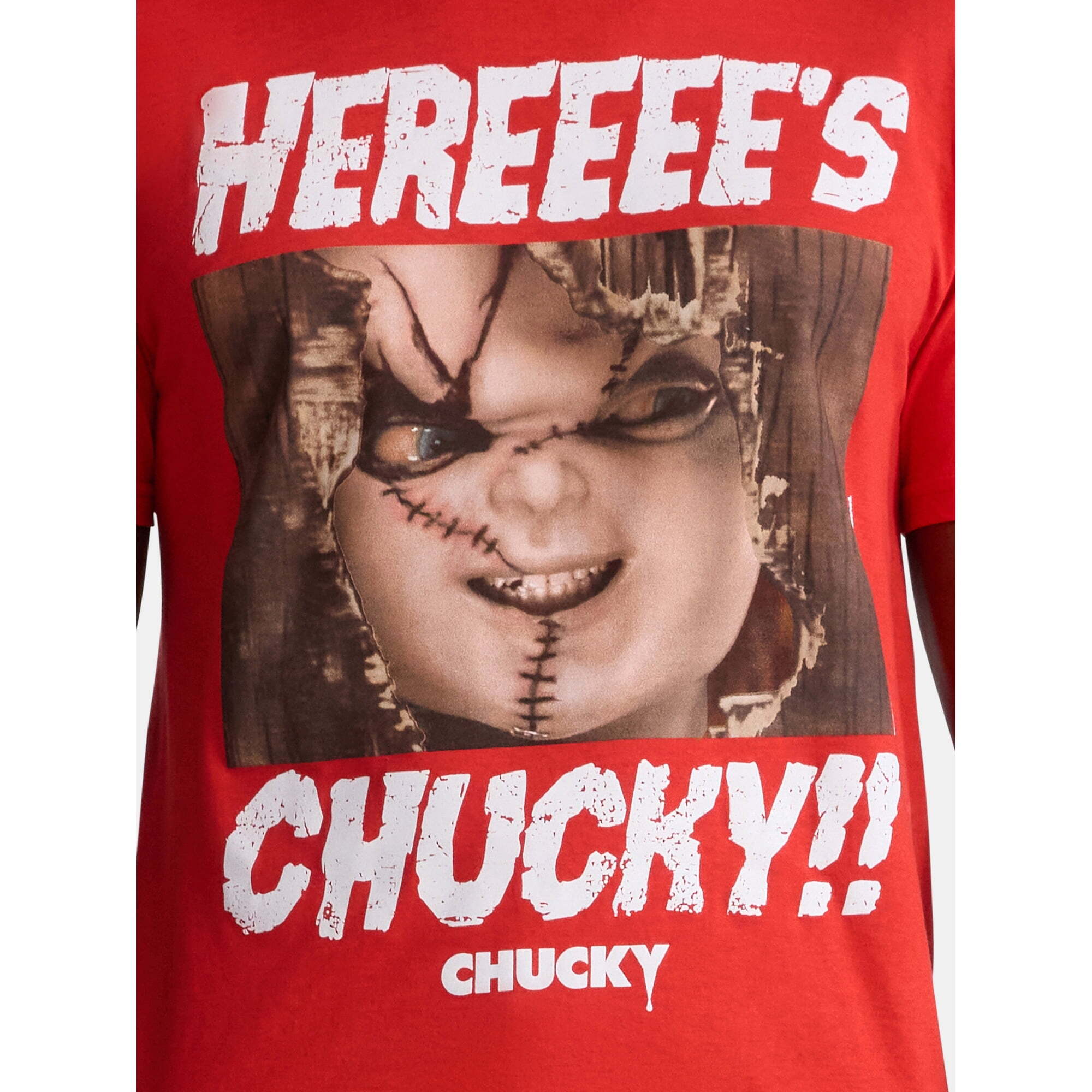 チャイルド・プレイ チャッキー HEREEEE'S CHUCKY!! グラフィック Tシャツ レッド 入荷写真