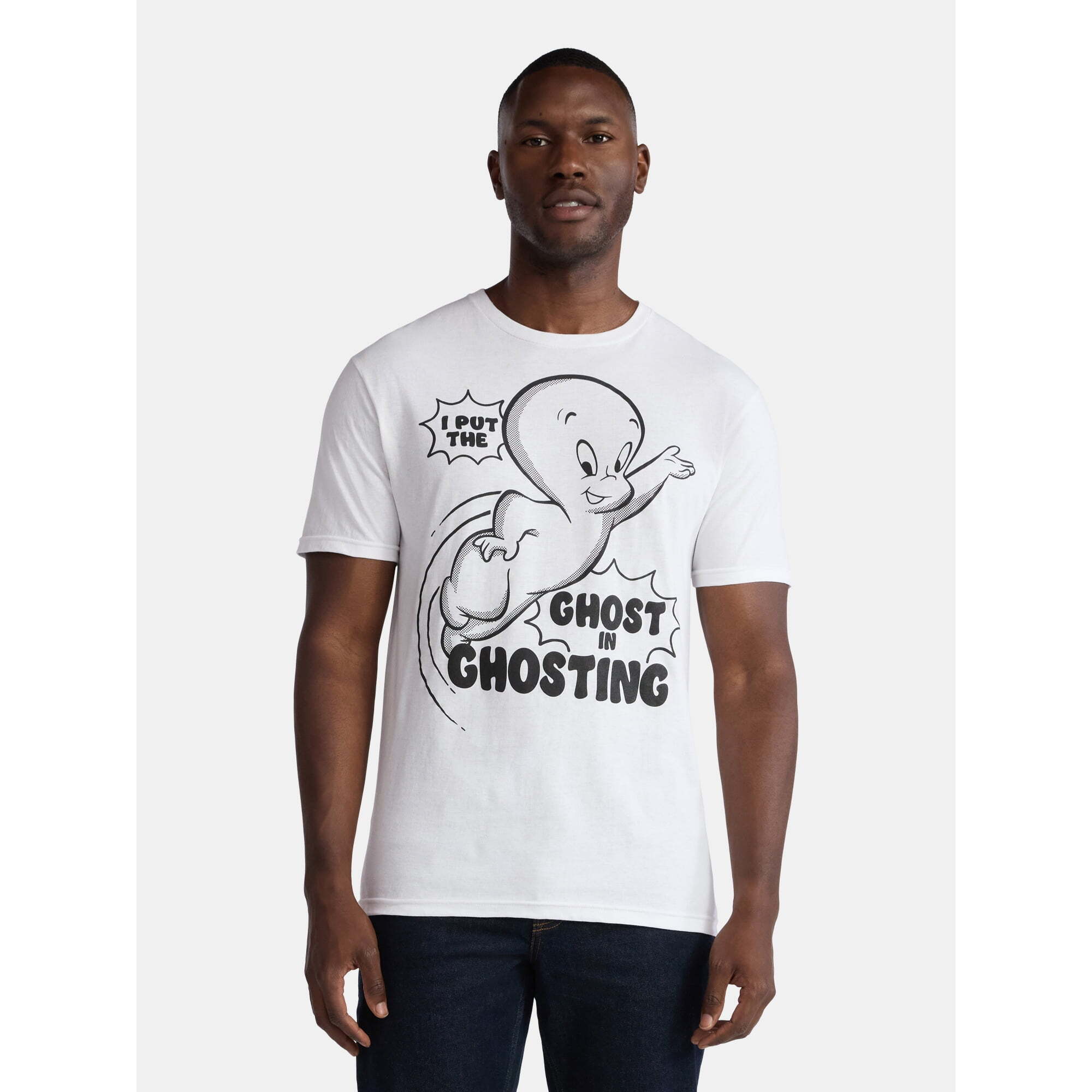 キャスパー I PUT IN GHOST IN GHOSTING グラフィック Tシャツ ホワイト M 入荷写真