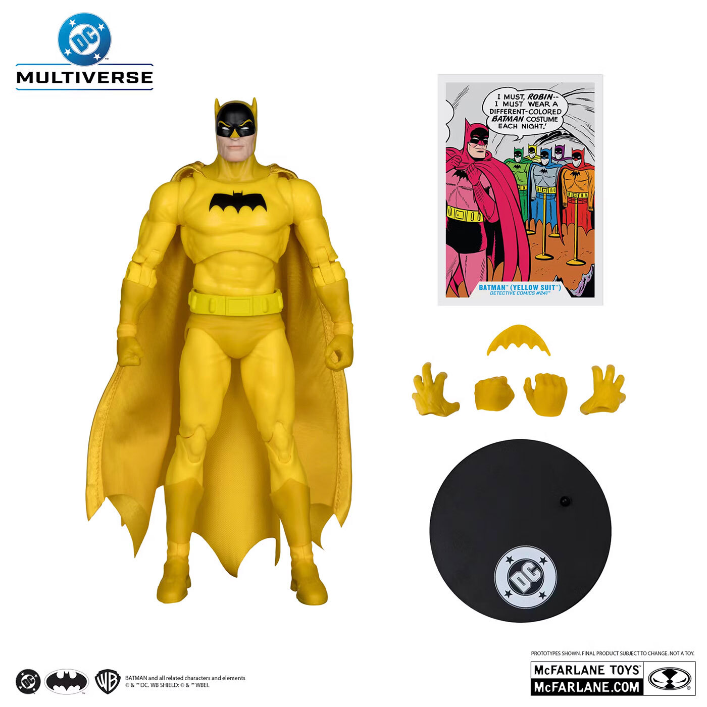 マクファーレン・トイズ DCマルチバース #335 バットマン イエロー・スーツ コミック/ Detective Comics #241 レッド プラチナム エディション 7インチ アクションフィギュア 国内版 未開封 入荷写真