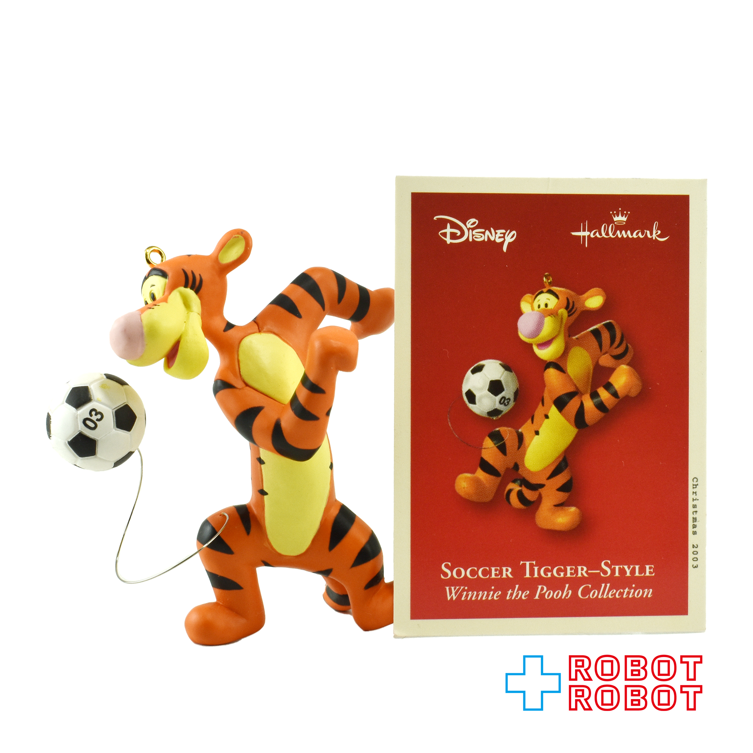 ホールマーク ディズニー くまのプーさん サッカー ティガー クリスマスオーナメント 2003 箱入 入荷写真