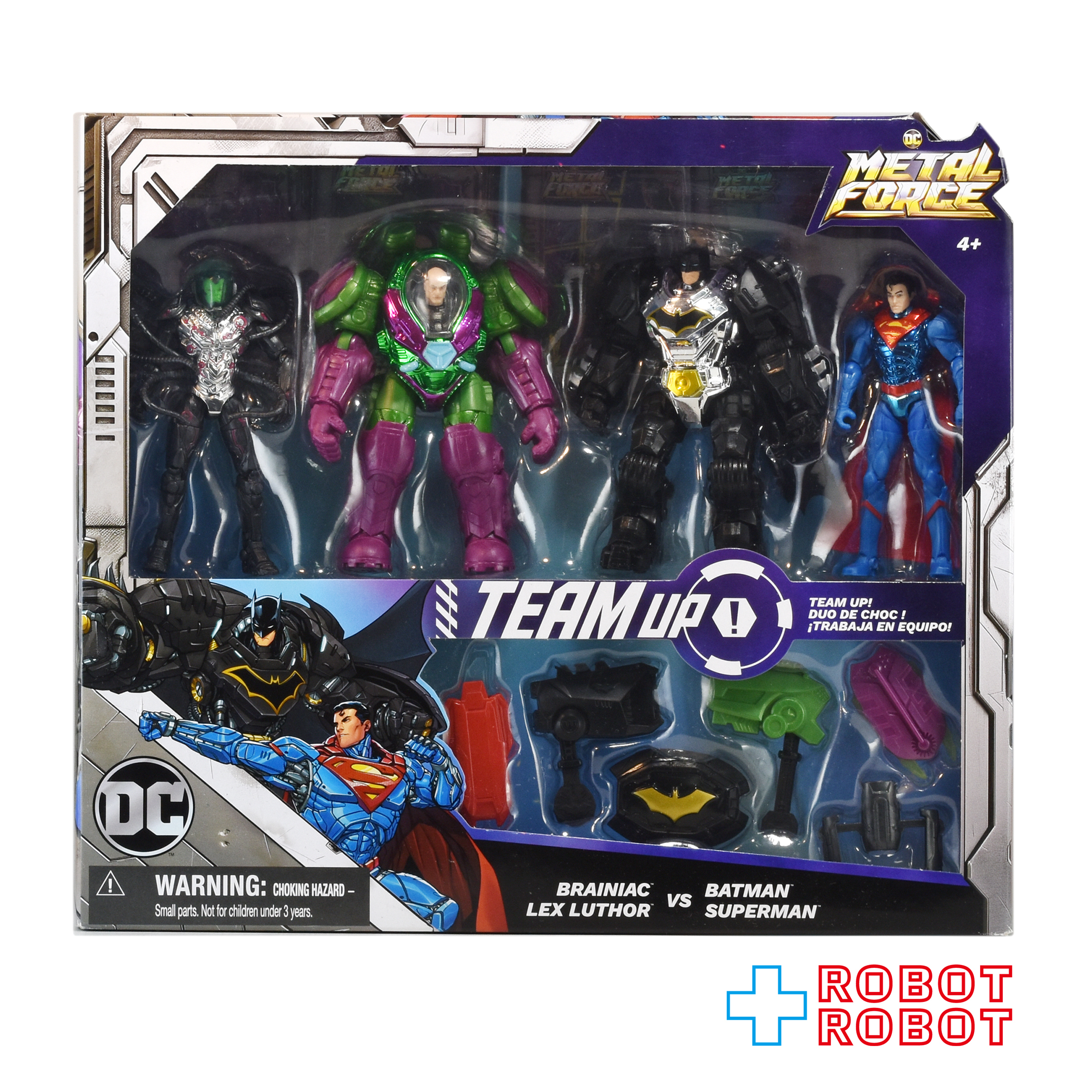 スピンマスター DC バットマン メタルフォース ブレイニアック /レックス・ルーサー / バットマン / スーパーマン アクションフィギュア 未開封 入荷写真