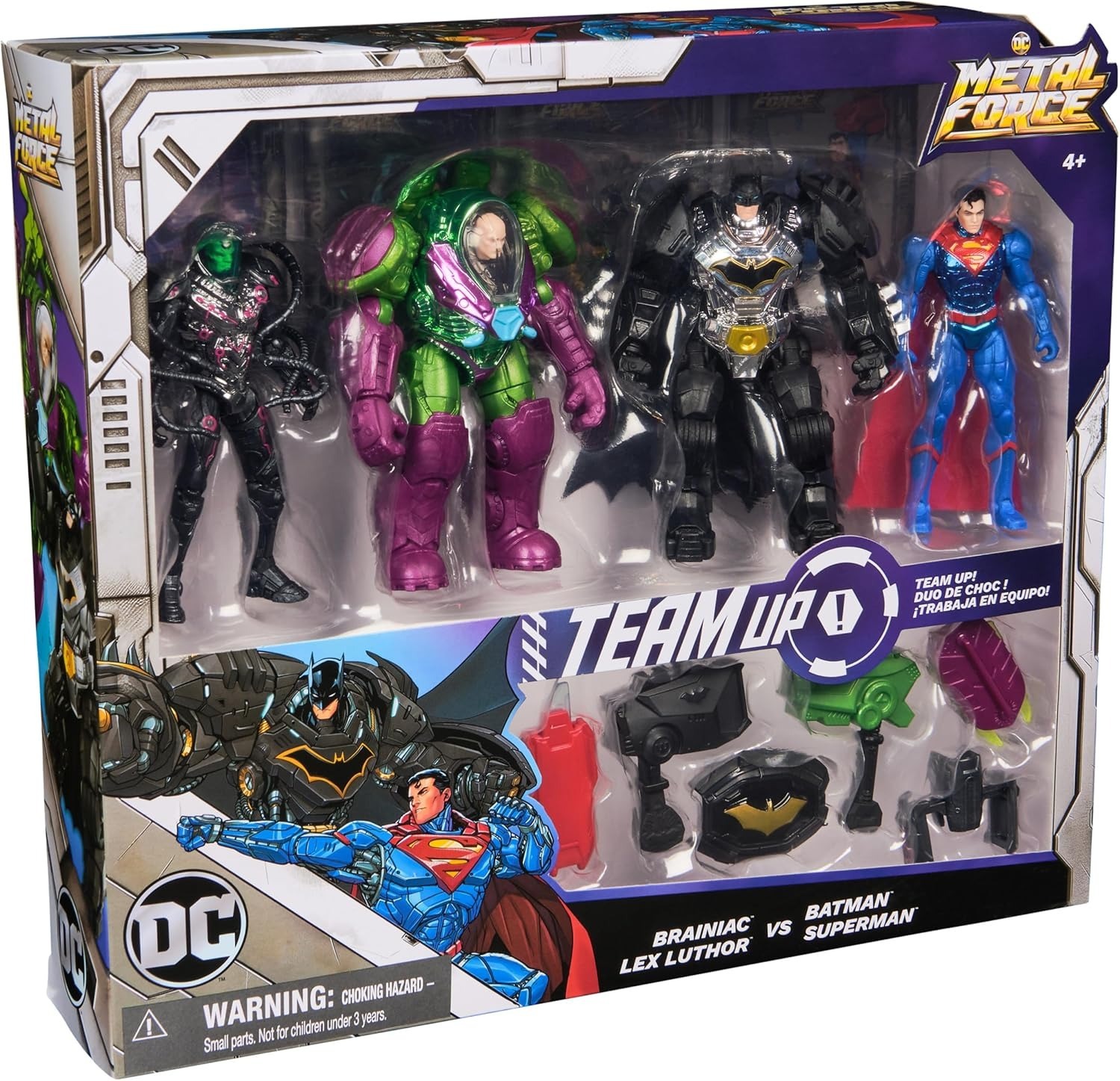 スピンマスター DC バットマン メタルフォース ブレイニアック /レックス・ルーサー / バットマン / スーパーマン アクションフィギュア 未開封 入荷写真