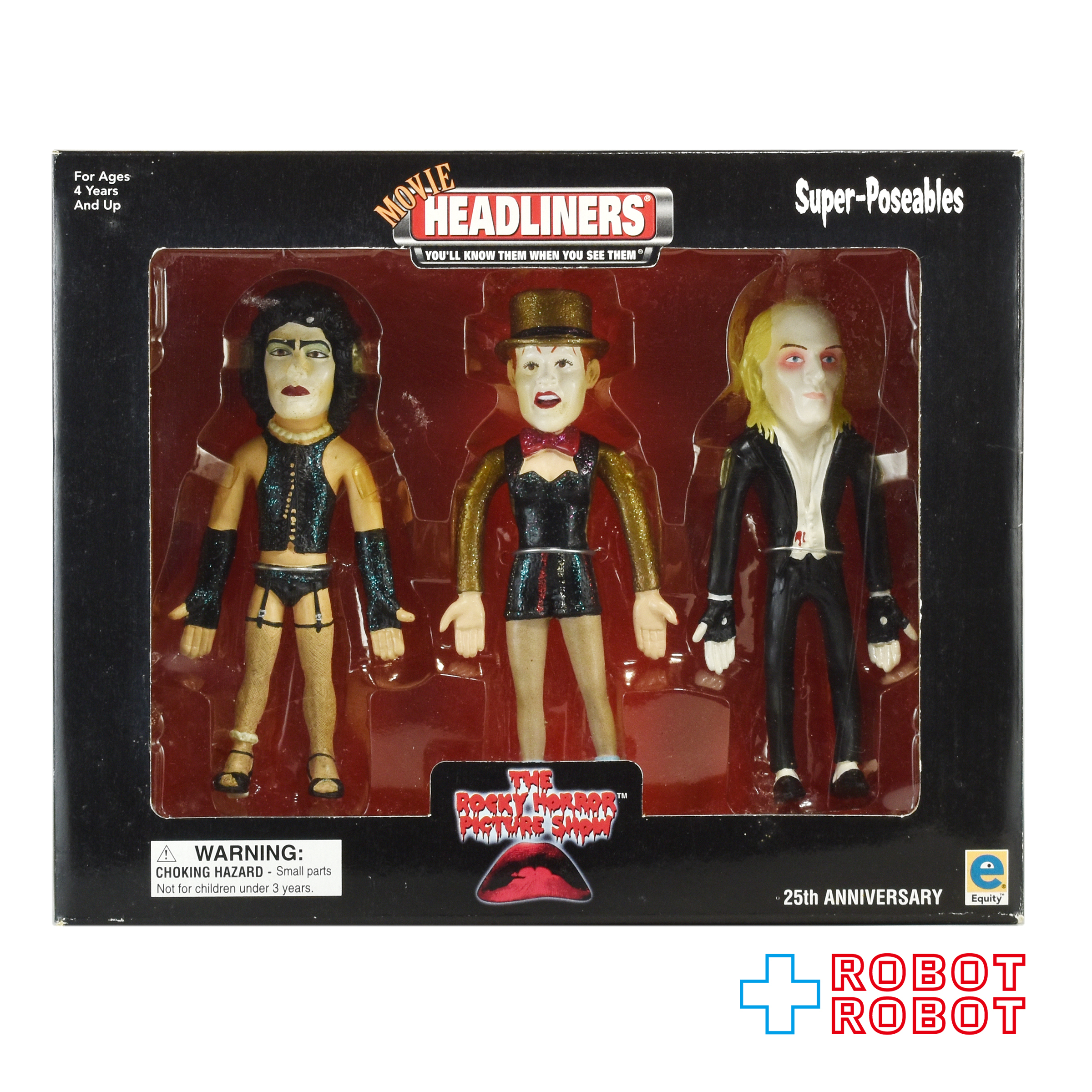 ムービーヘッドライナーズ ロッキーホラーショー べンダブルアクションフィギュア 3体入りセット 箱入 入荷写真