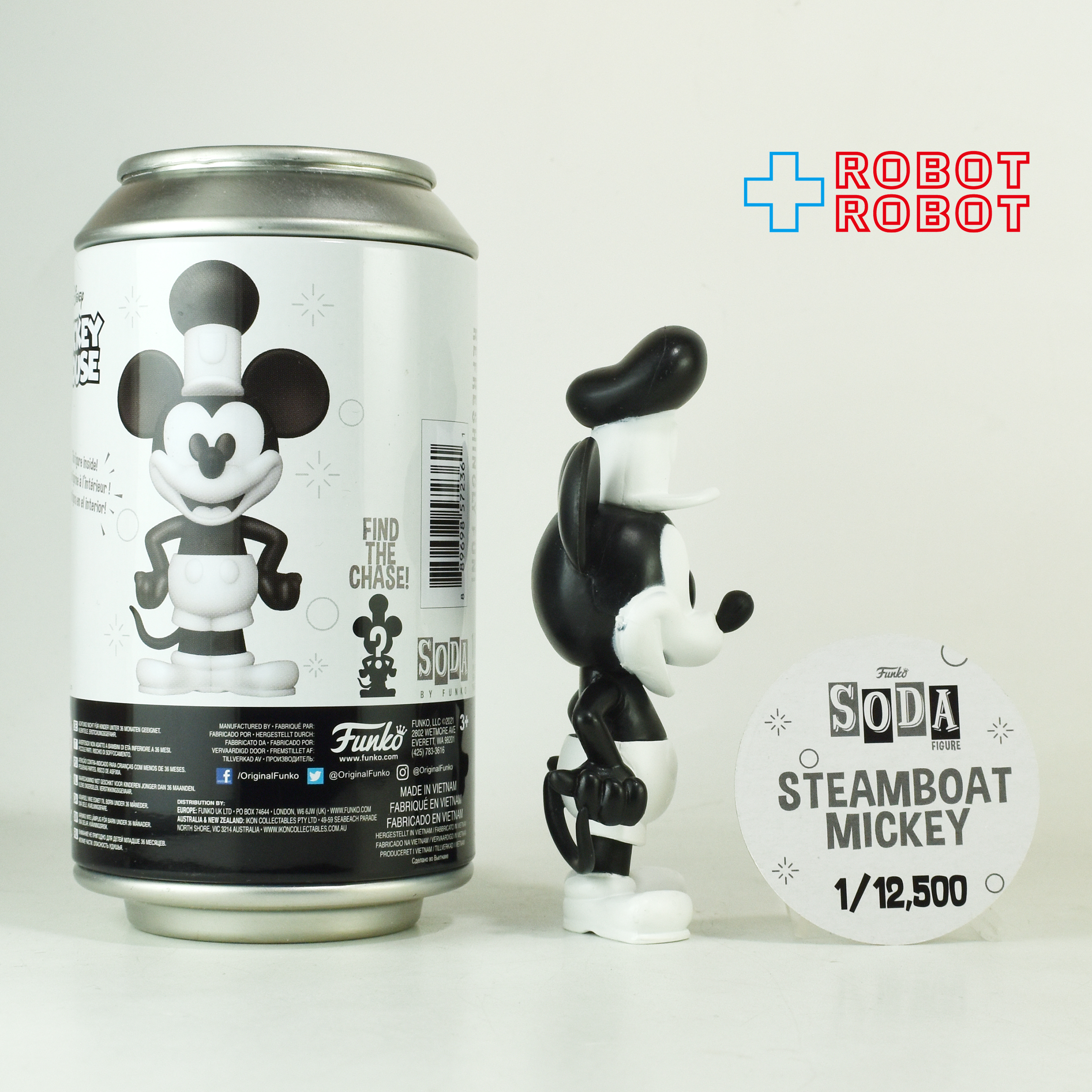 ファンコ SODA ソーダ缶 ディズニー 蒸気船ウィリー ミッキーマウス フィギュア 缶入り 入荷写真