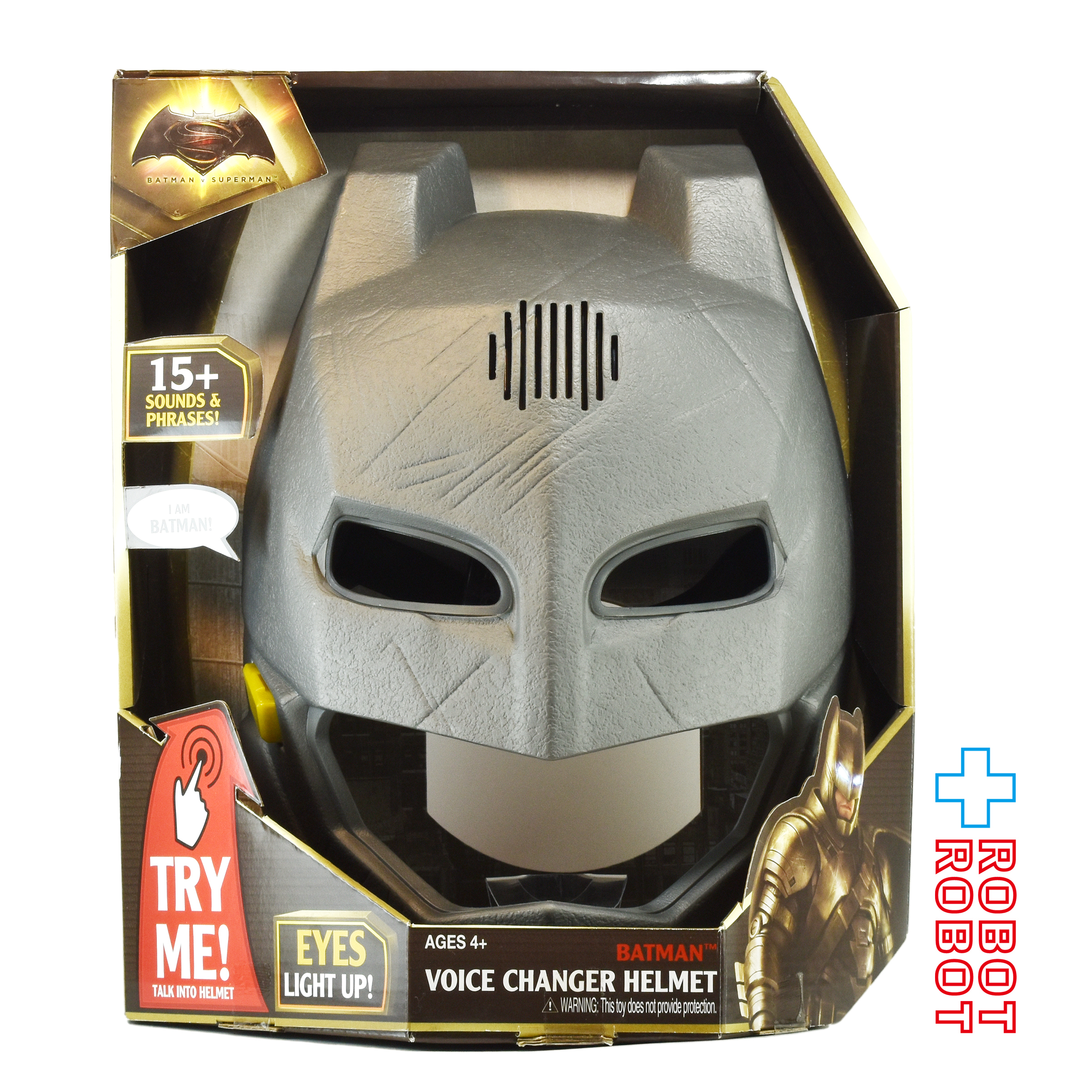 マテル バットマン VS スーパーマン ジャスティスの誕生 アーマード・バットマン ボイスチェンジャーヘルメット 箱入未使用 入荷写真