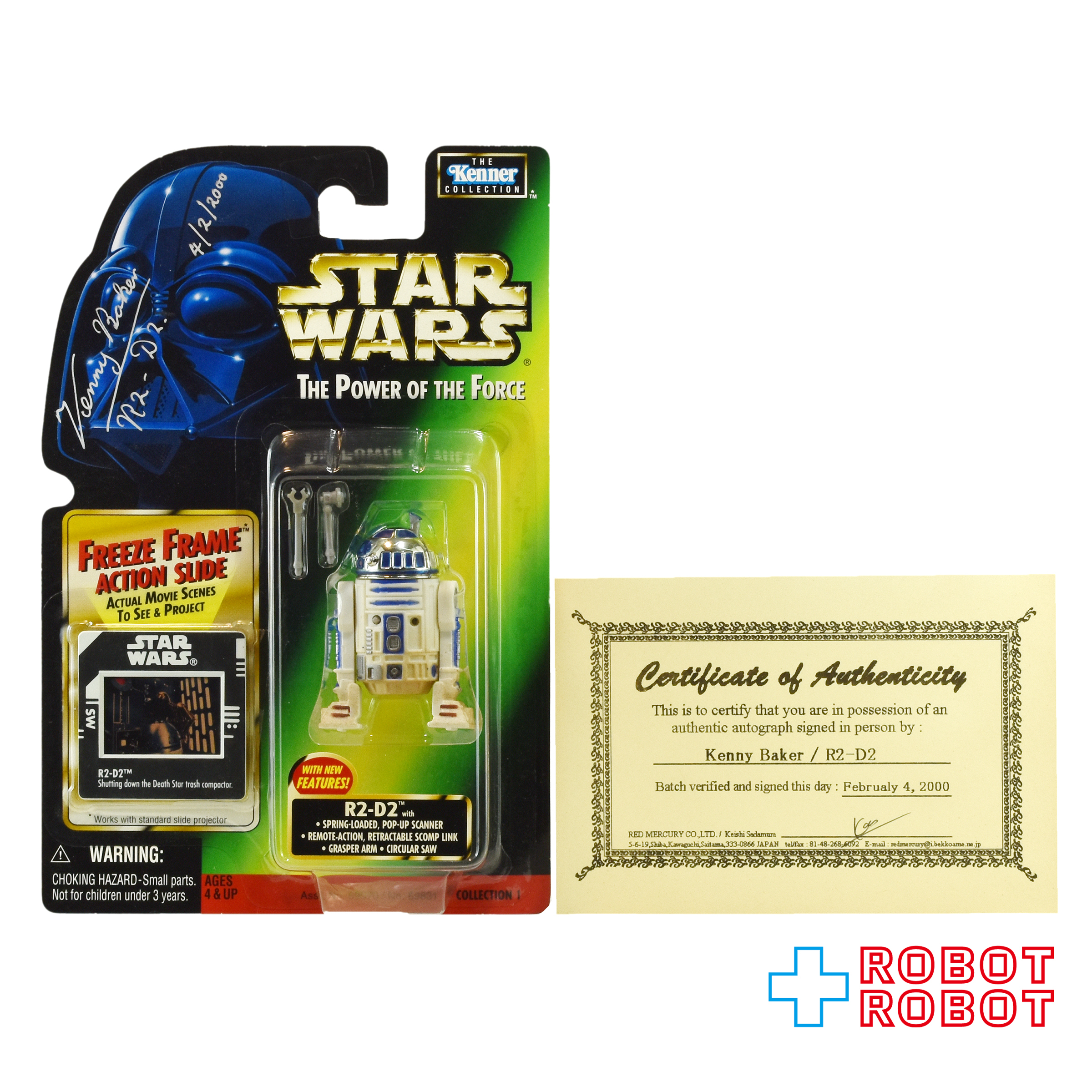 スター・ウォーズ POTF2 FF フリーズフレーム R2-D2 ケニー・ベイカー氏 サイン入り 保証書付 3.75インチ アクションフィギュア 未開封 入荷写真