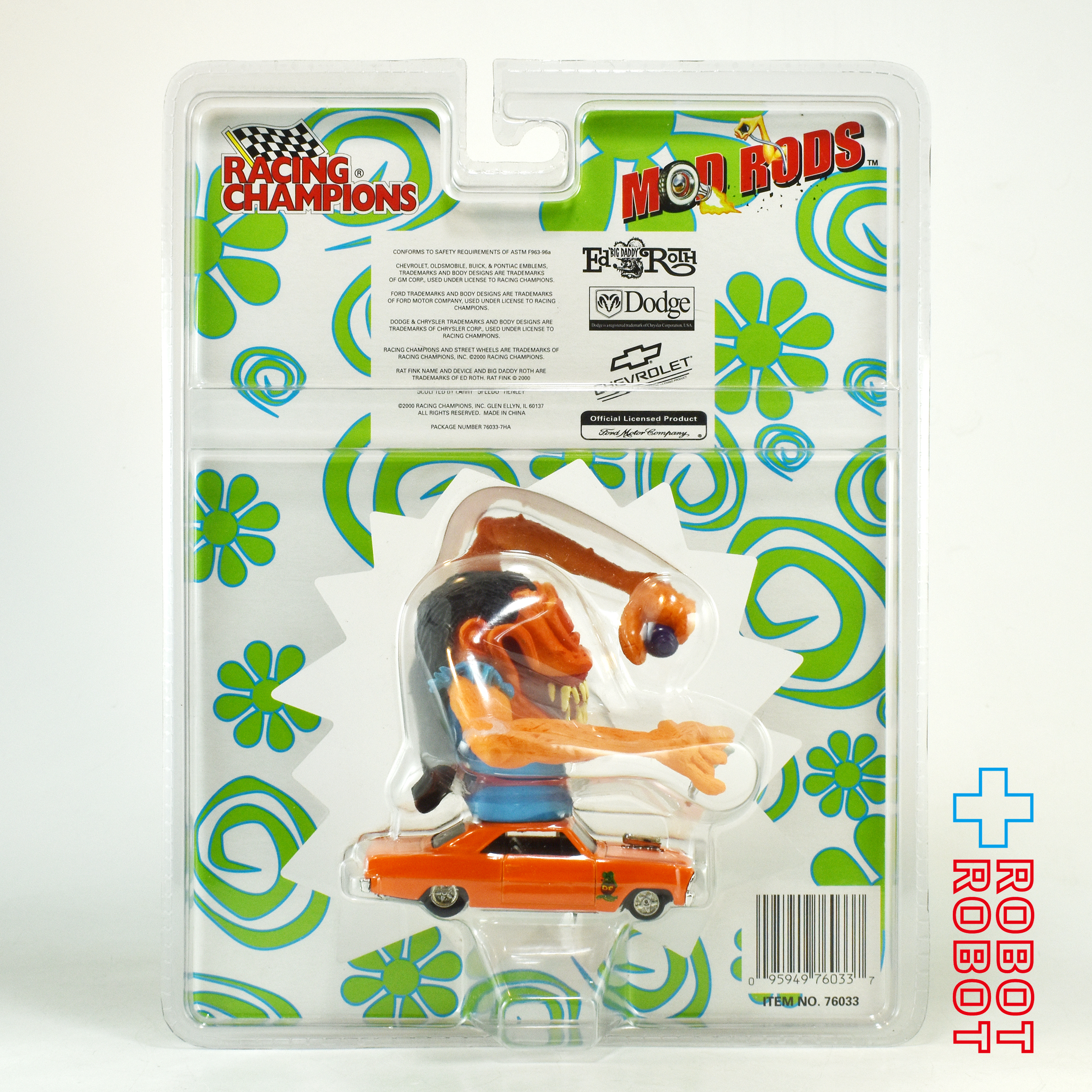 レーシングチャンピオン モッドロッズ ラットフィンク オレンジ ダイキャスト製ミニカー＆フィギュア 未開封 入荷写真