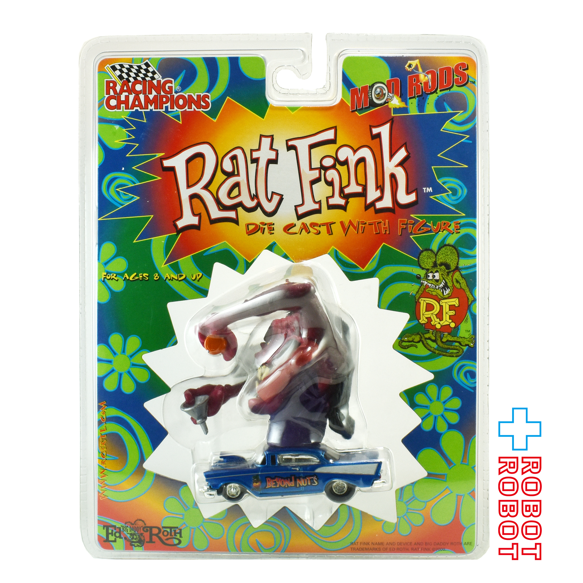 レーシングチャンピオン モッドロッズ ラットフィンク 赤紫 ダイキャスト製ミニカー＆フィギュア 未開封 入荷写真