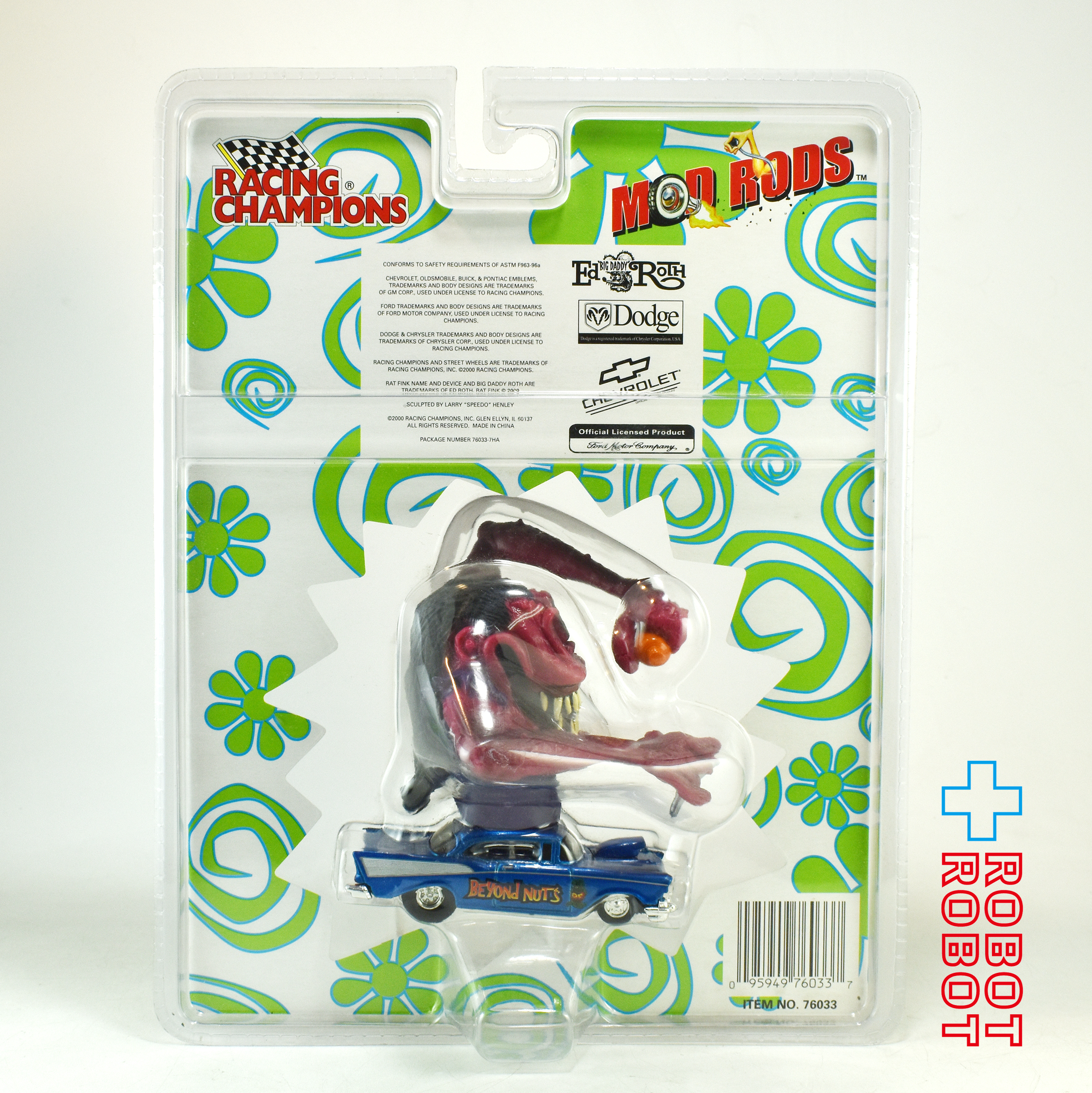 レーシングチャンピオン モッドロッズ ラットフィンク 赤紫 ダイキャスト製ミニカー＆フィギュア 未開封 入荷写真