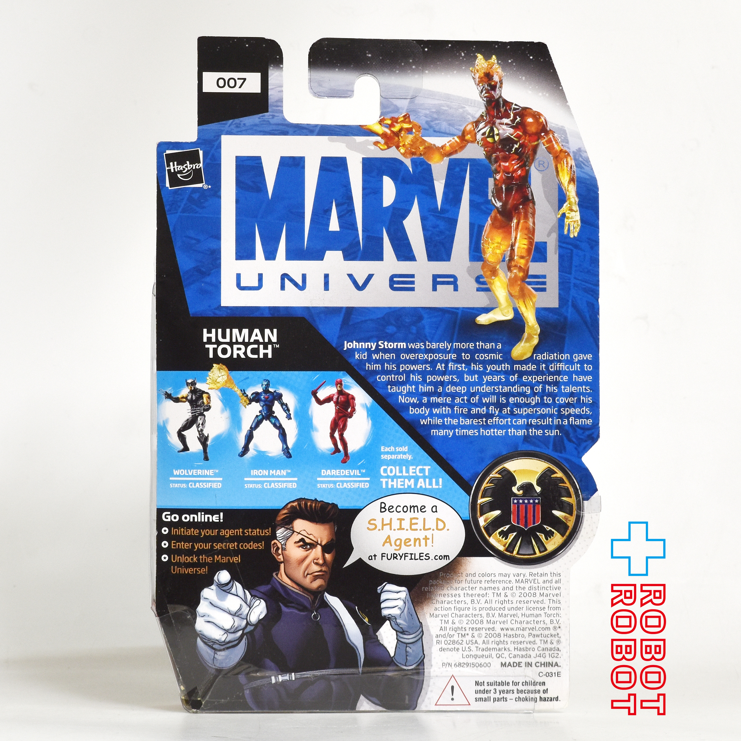 ハズブロ マーベルユニバース 007 ヒューマン・トーチ 3.75インチ アクションフィギュア 未開封 入荷写真