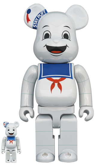 メディコム BE@RBRICK ベアブリック 100％ & 400% ゴーストバスターズ ステイパフ マシュマロマン ホワイトクローム Ver. 未開封 ４号店商品 入荷写真