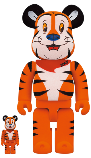 メディコム BE@RBRICK ベアブリック 100% & 400% ケロッグ トニー・ザ・タイガー フロッキー Ver 未開封 ４号店商品 企業物 入荷写真
