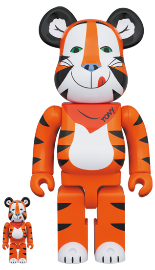 メディコム BE@RBRICK ベアブリック 100% & 400% ケロッグ トニー・ザ・タイガー ヴィンテージ Ver 未開封 ４号店商品 企業物 入荷写真