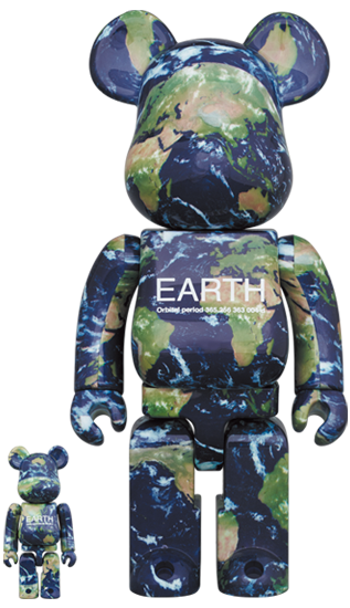 メディコム BE@RBRICK ベアブリック 100% & 400% スペースシャトル プログラム 40周年 EARTH 未開封 ４号店商品 入荷写真