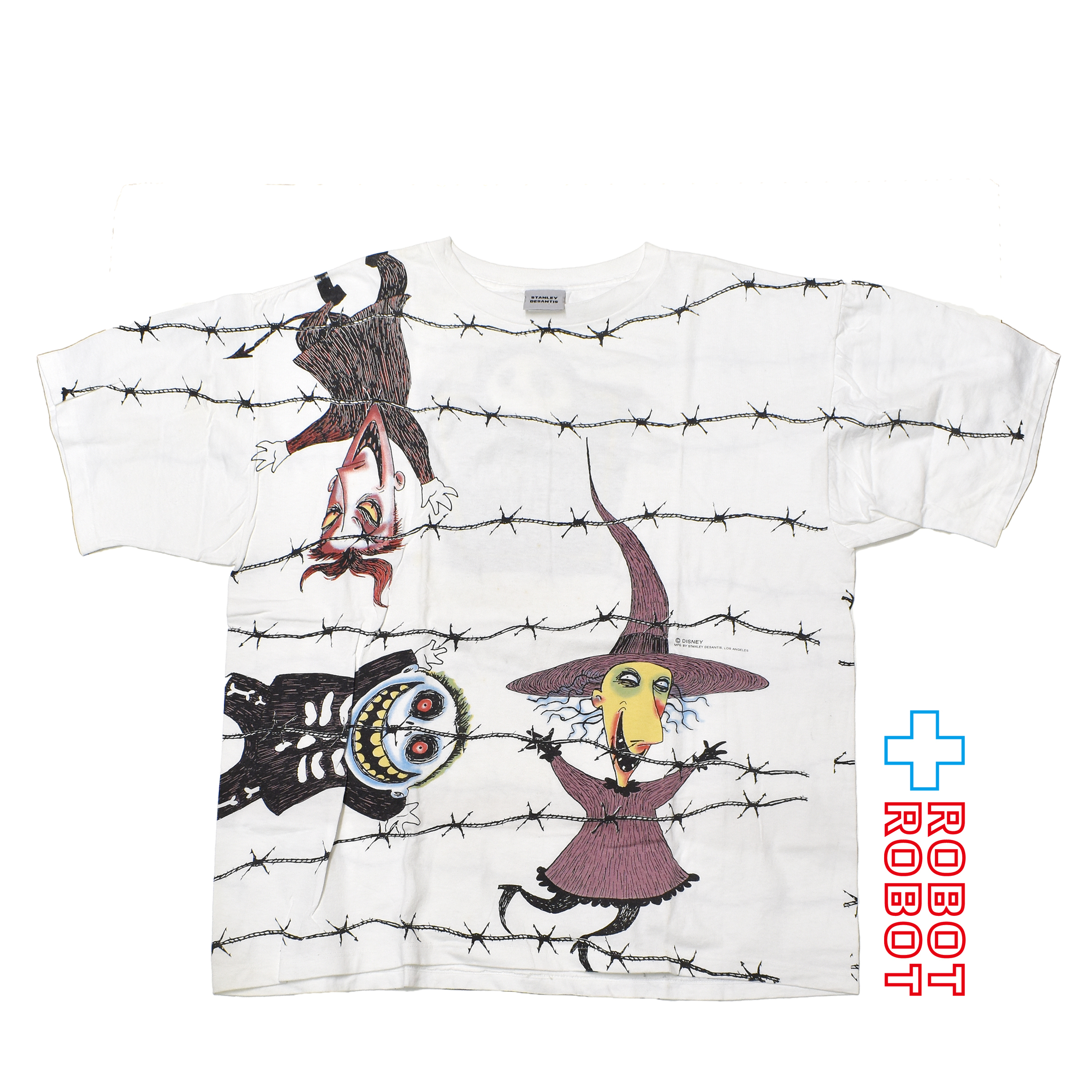 スタンリーデサンティス ナイトメアー・ビフォア・クリスマス ロック ショック バレル Tシャツ ホワイト XLサイズ 入荷写真