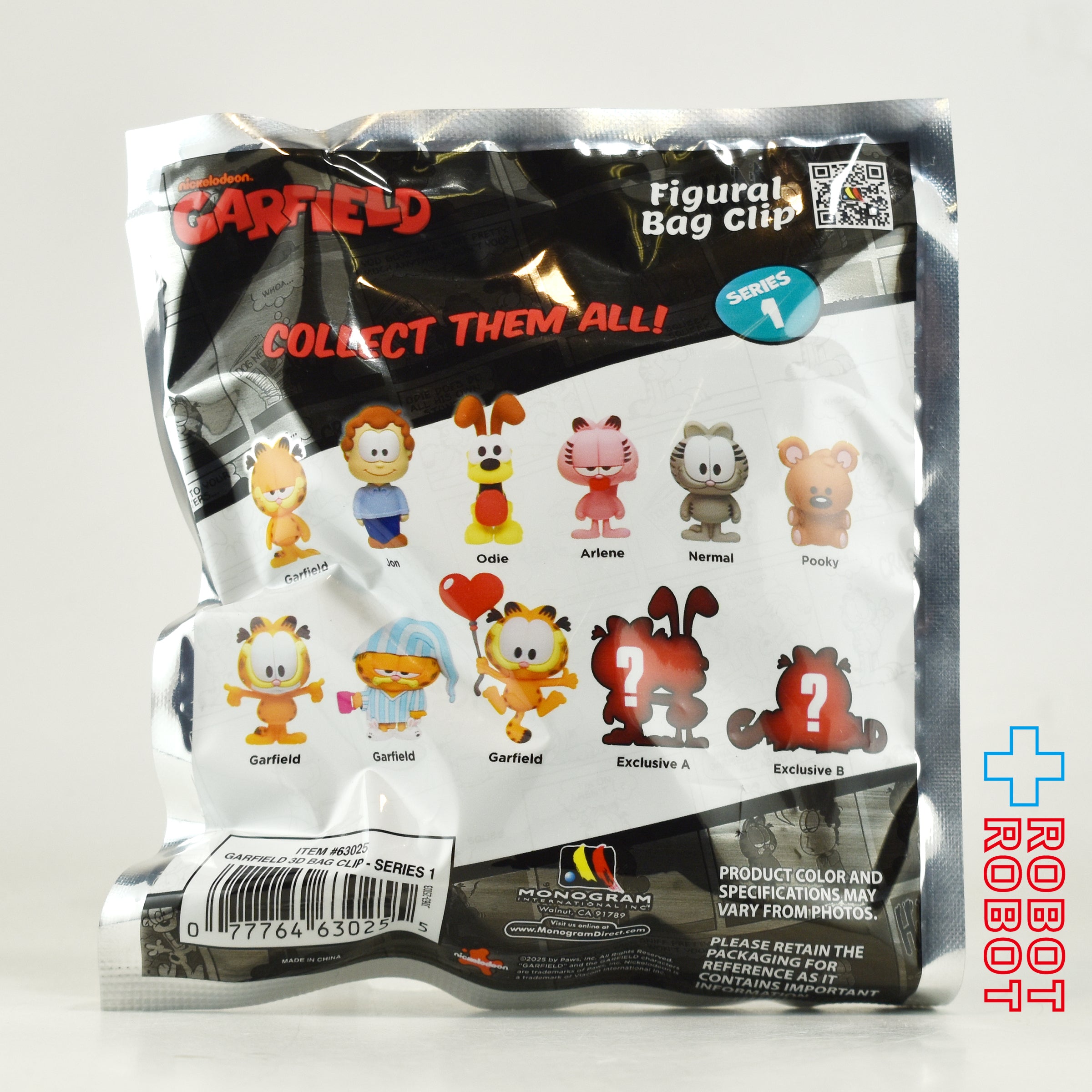 モノグラム フィギュラル バッグ クリップ ニコロデオン ガーフィールド シリーズ01 1パック 未開封 入荷写真