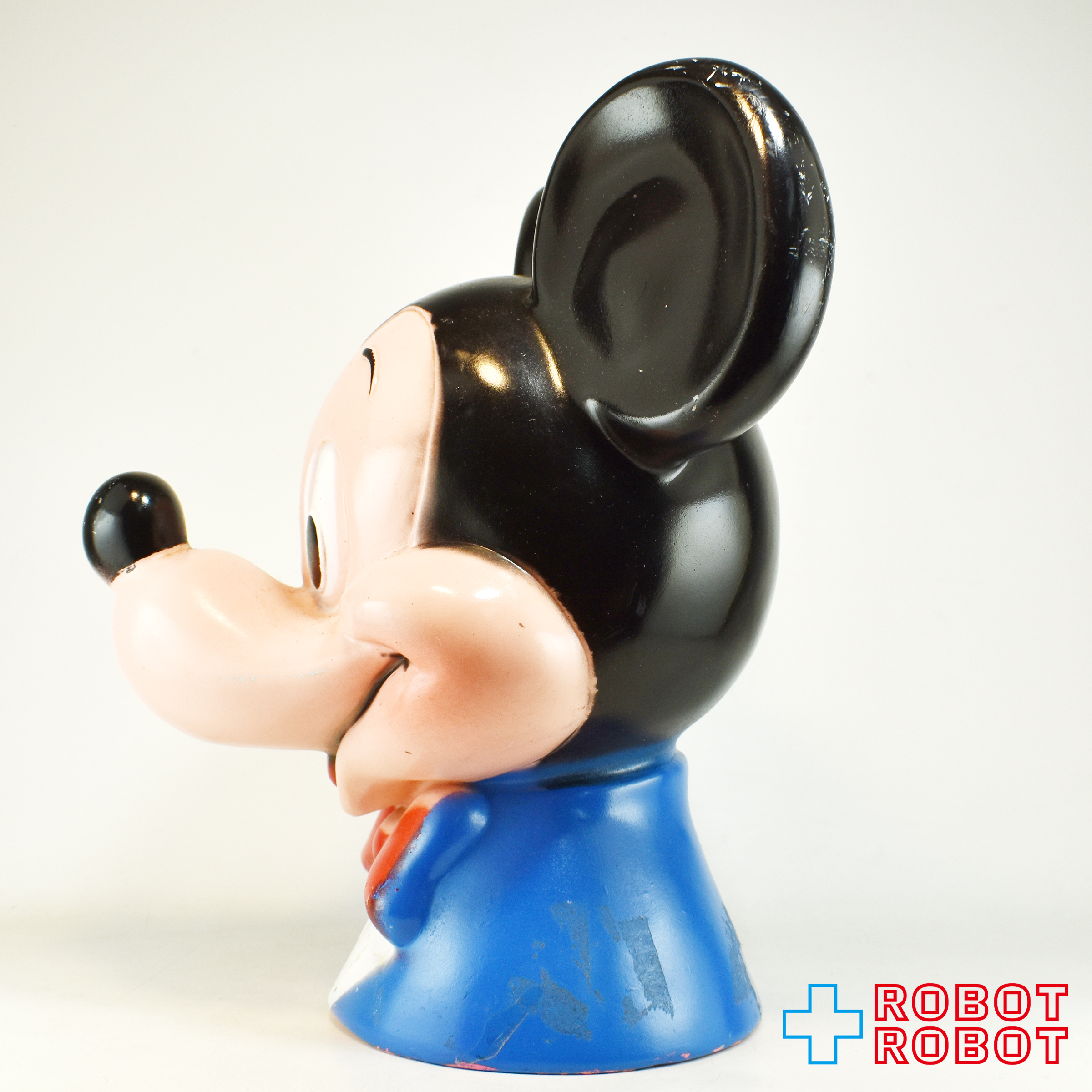 プレイパル ディズニー ミッキーマウス ヘッドソフビ貯金箱 底蓋欠 入荷写真