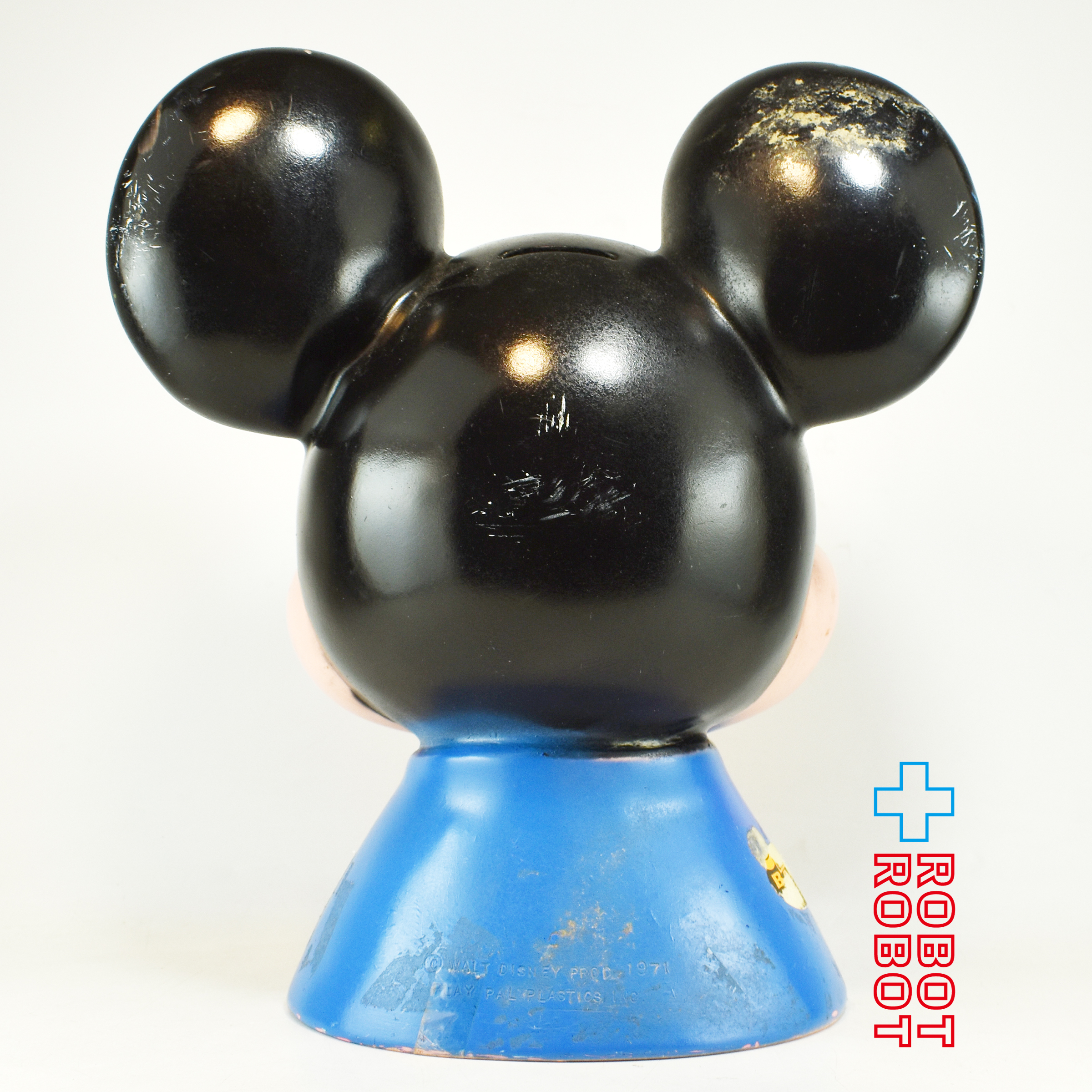 プレイパル ディズニー ミッキーマウス ヘッドソフビ貯金箱 底蓋欠 入荷写真
