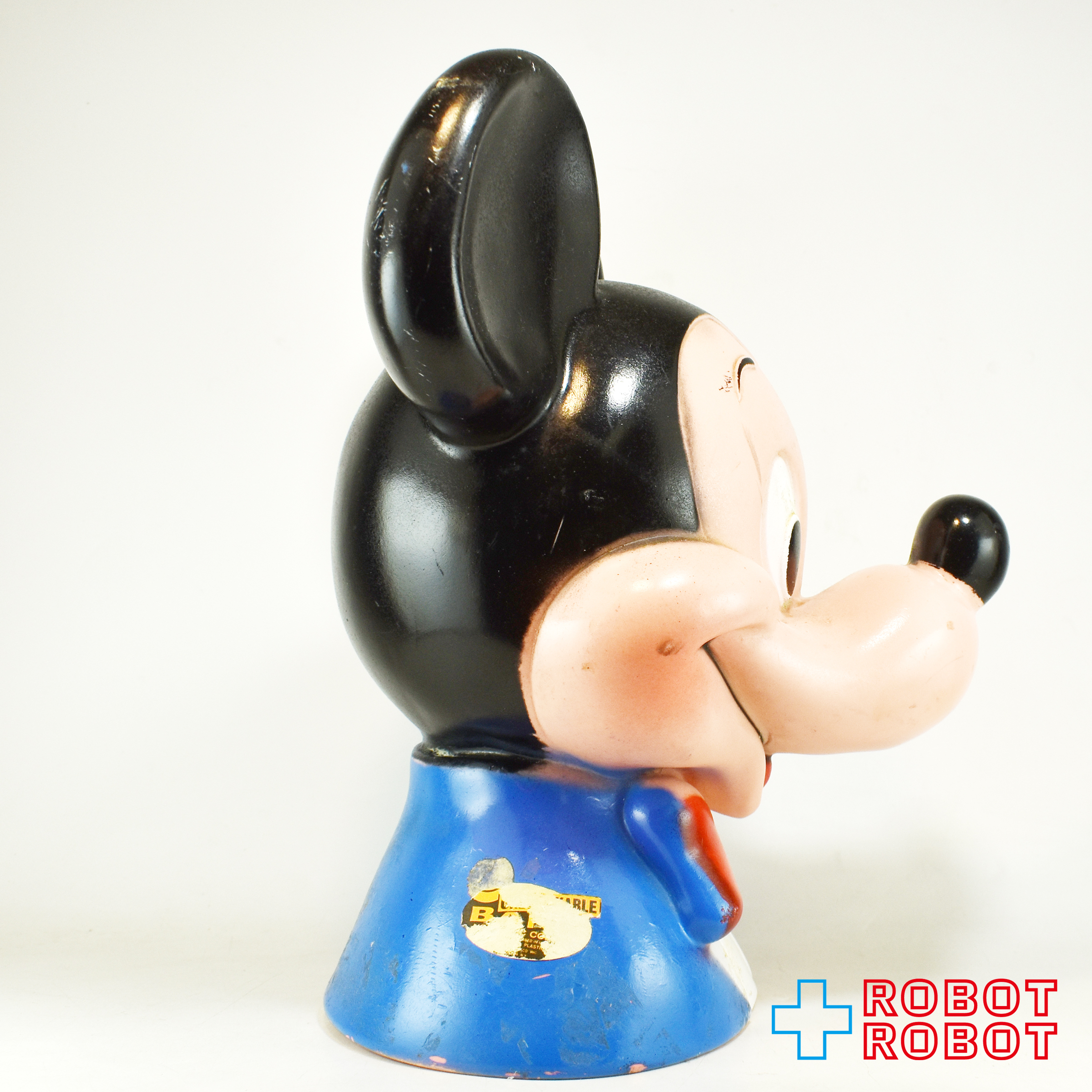 プレイパル ディズニー ミッキーマウス ヘッドソフビ貯金箱 底蓋欠 入荷写真