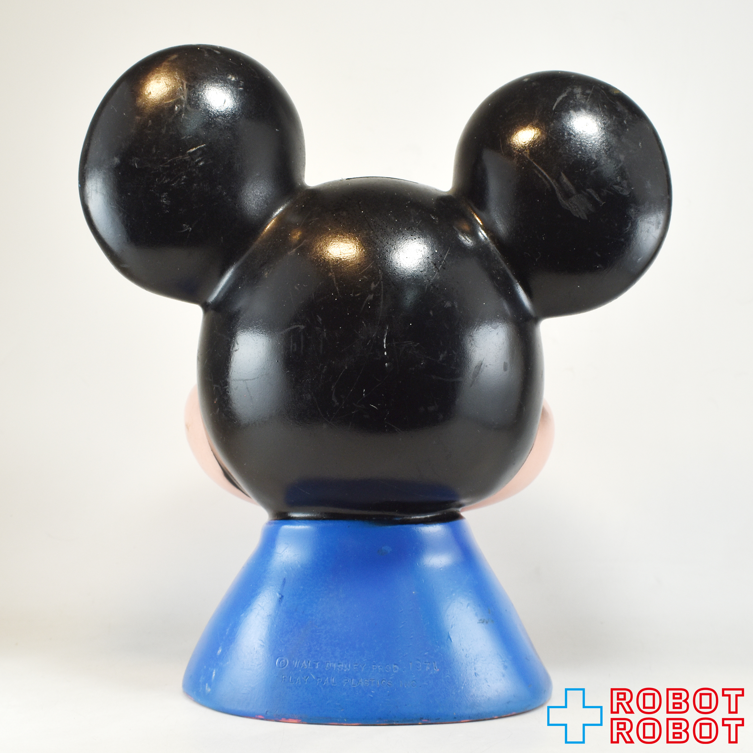 プレイパル ディズニー ミッキーマウス ヘッドソフビ貯金箱 底蓋欠 入荷写真