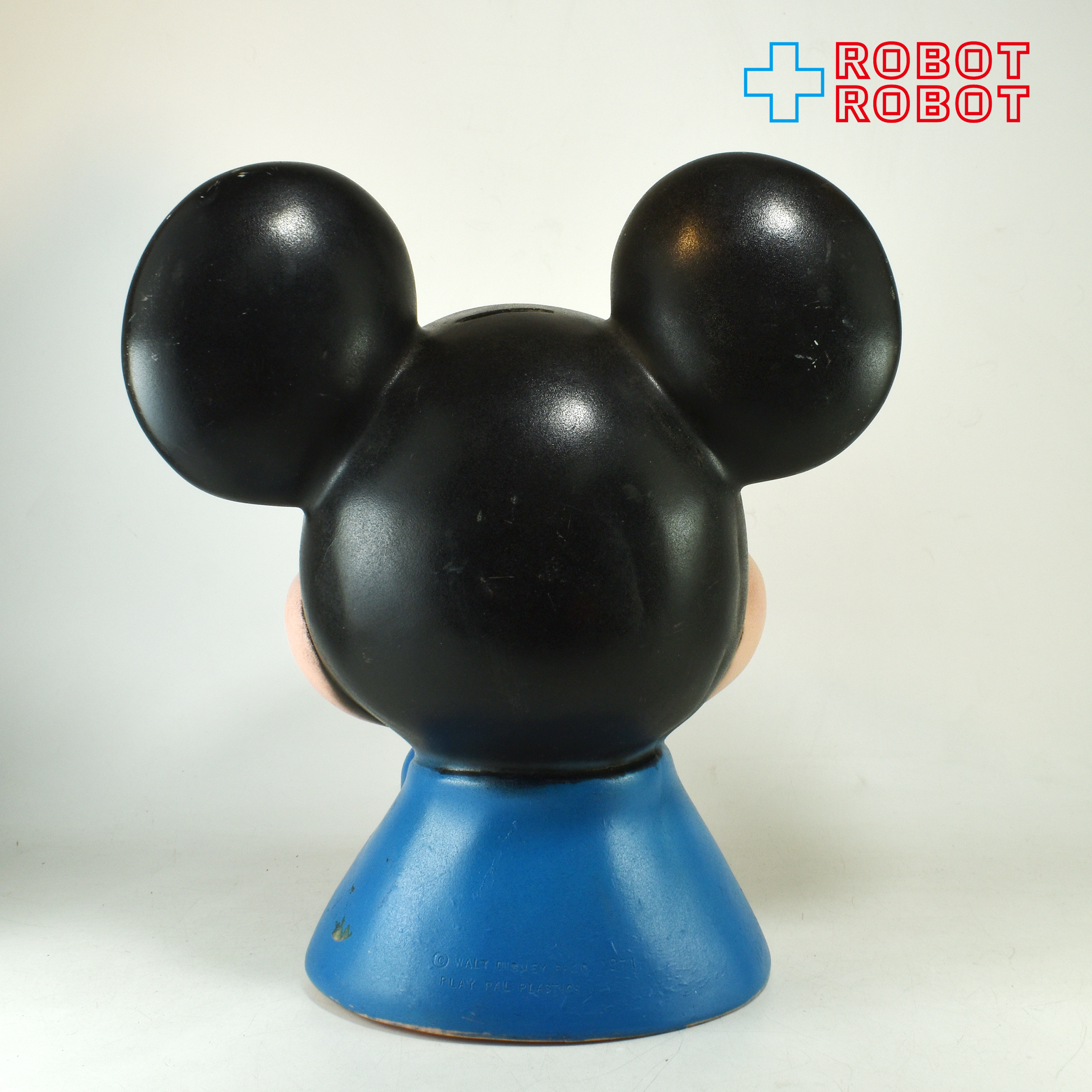 プレイパル ディズニー ミッキーマウス ヘッドソフビ貯金箱 底蓋欠 入荷写真