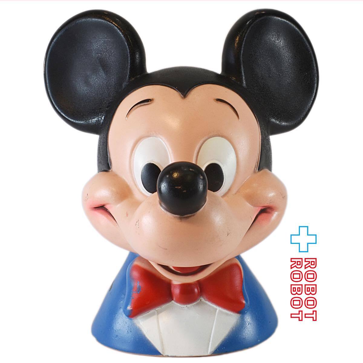 プレイパル ディズニー ミッキーマウス ヘッドソフビ貯金箱 底蓋欠 入荷写真