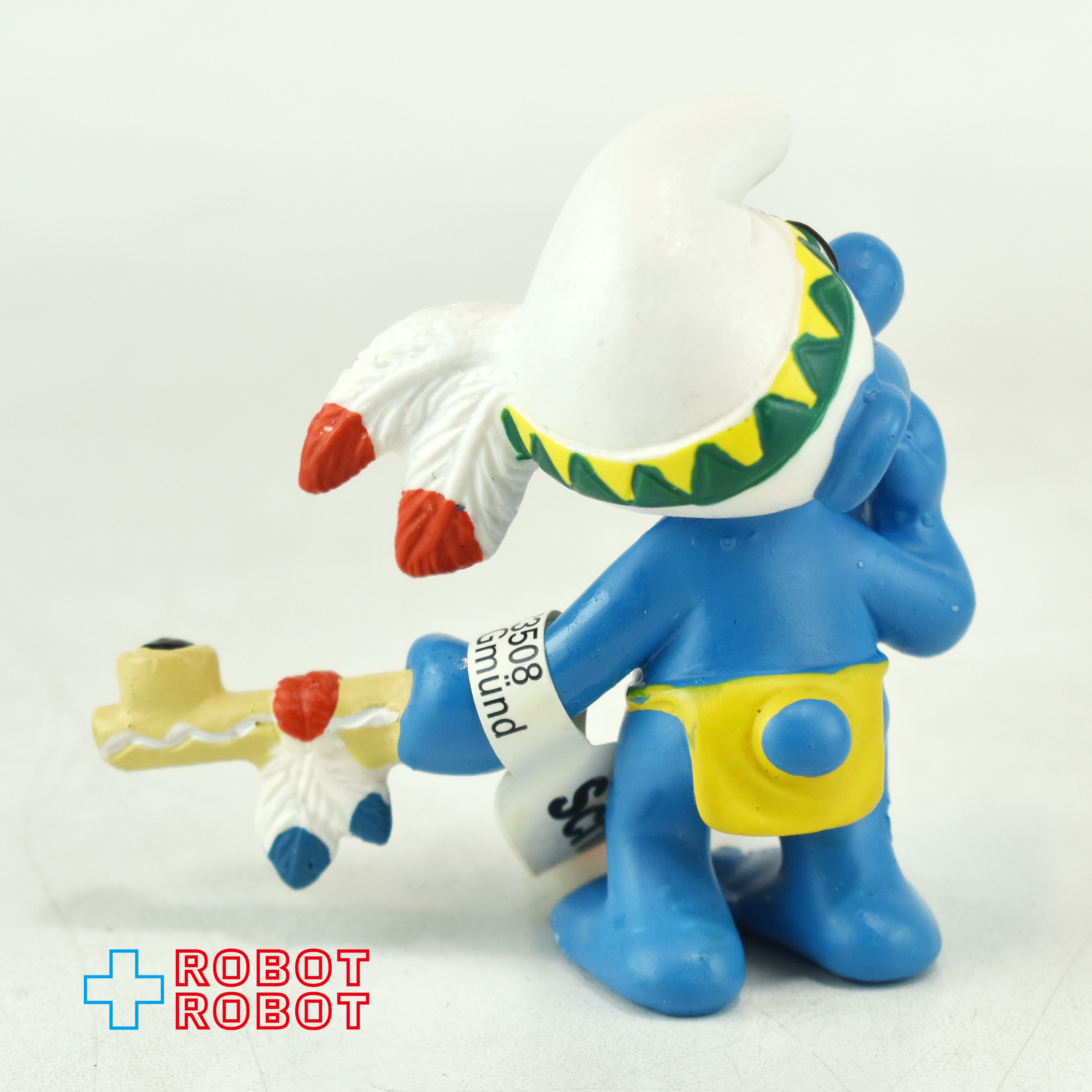 スマーフ ネイティブアメリカン インディアン ピースパイプ #20553 PVC フィギュア ドイツ 紙タグ付 入荷写真