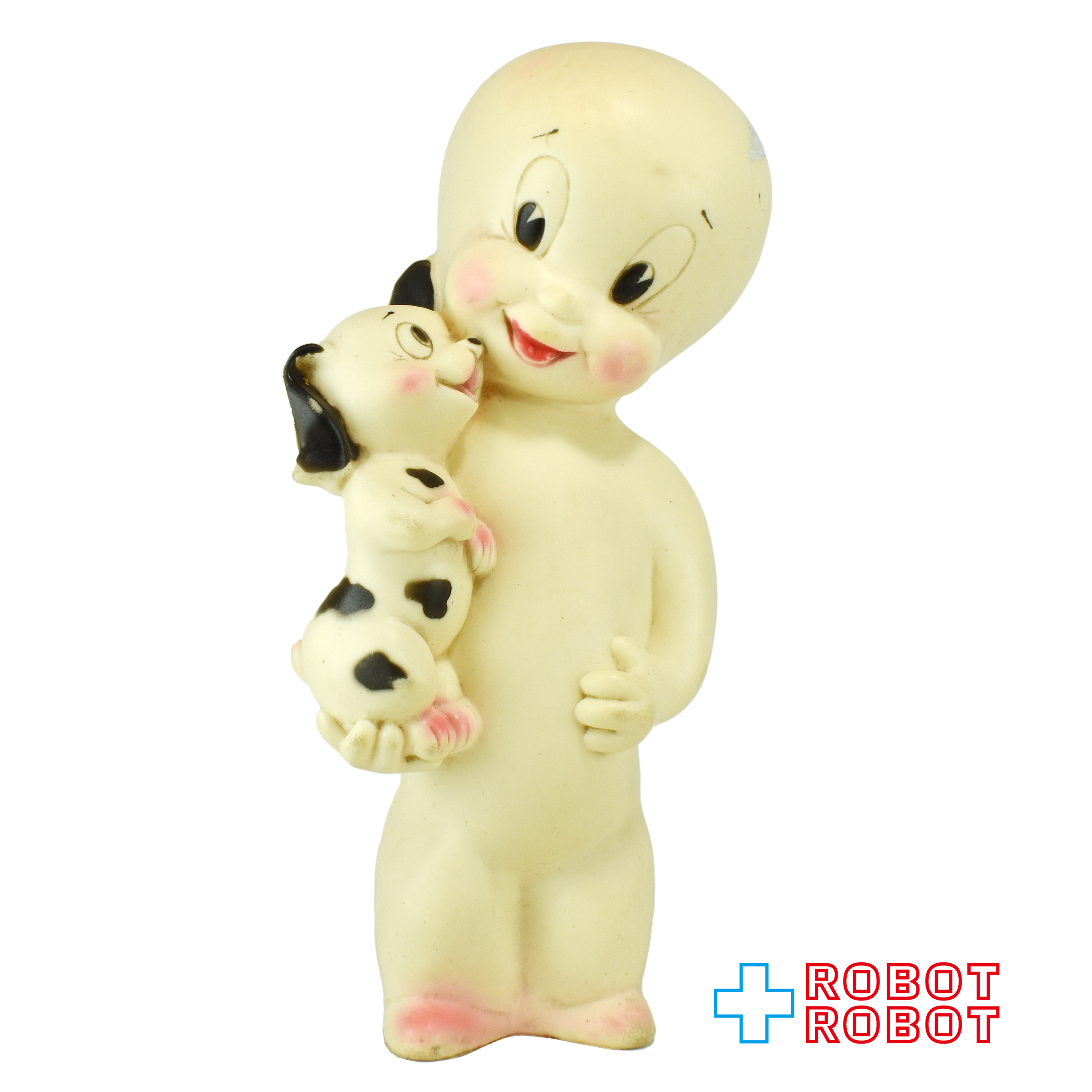 キャスパー ＆ 犬 ラバースクイークドール ソフビ人形 1960's ※難有り 入荷写真