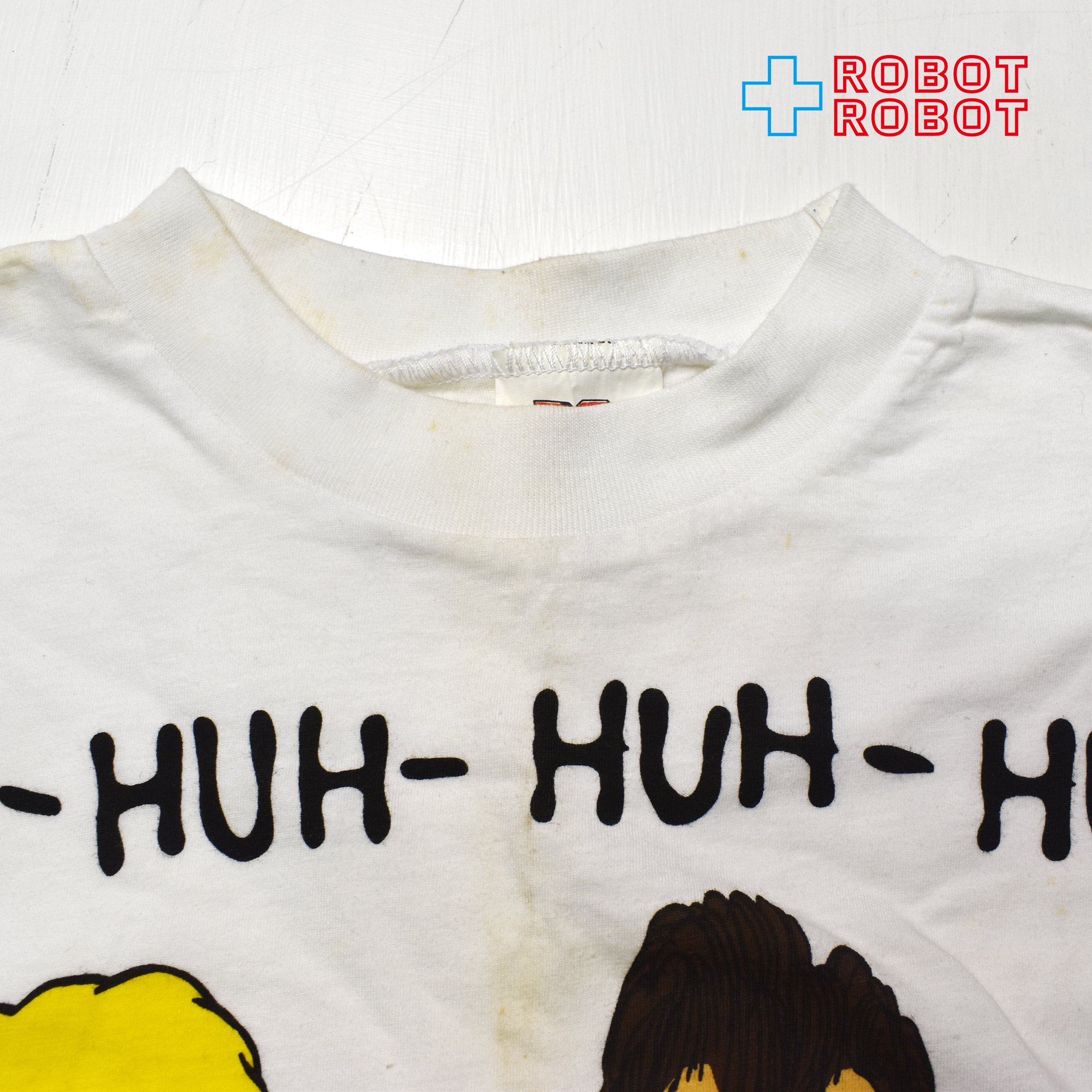 アメリカンウェア ビーバス & バットヘッド MTV "HUH-HUH-HUH-HUH" Tシャツ 90's USA製 ホワイト Lサイズ 入荷写真