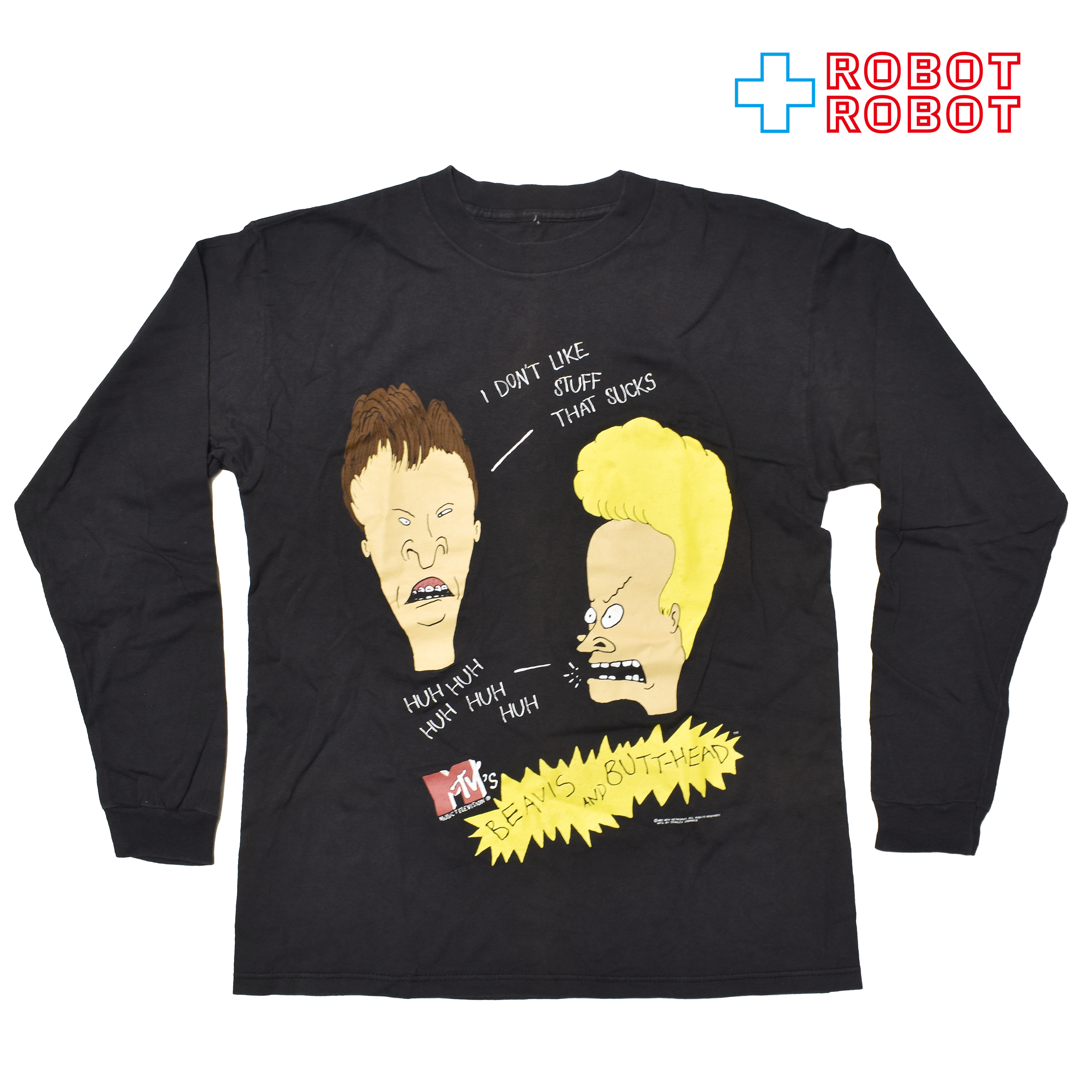 スタンリーデサンティス ビーバス & バットヘッド MTV "I Dont like Stuff" ロングTシャツ ブラック 入荷写真