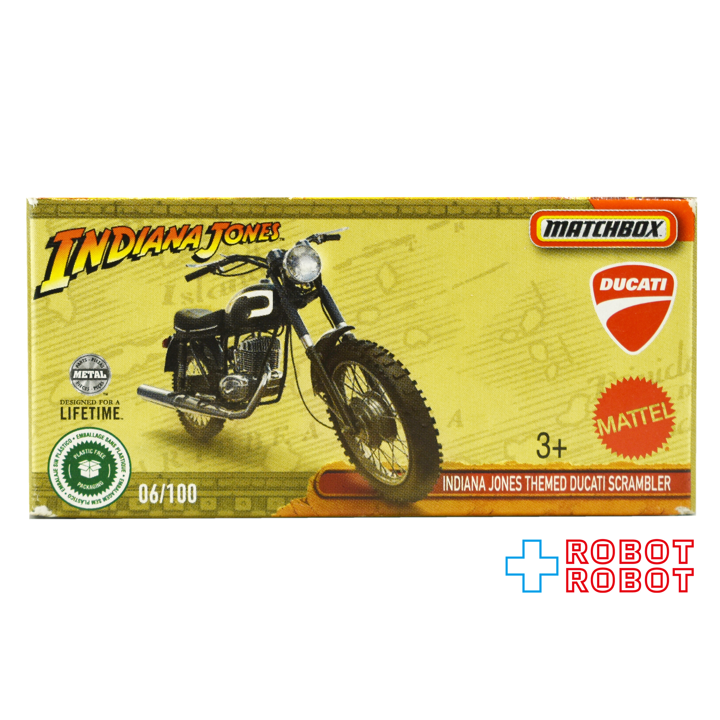 マテル マッチボックス インディ・ジョーンズ ドゥカティ スクランブラー ダイキャスト モーターサイクル 未開封 入荷写真