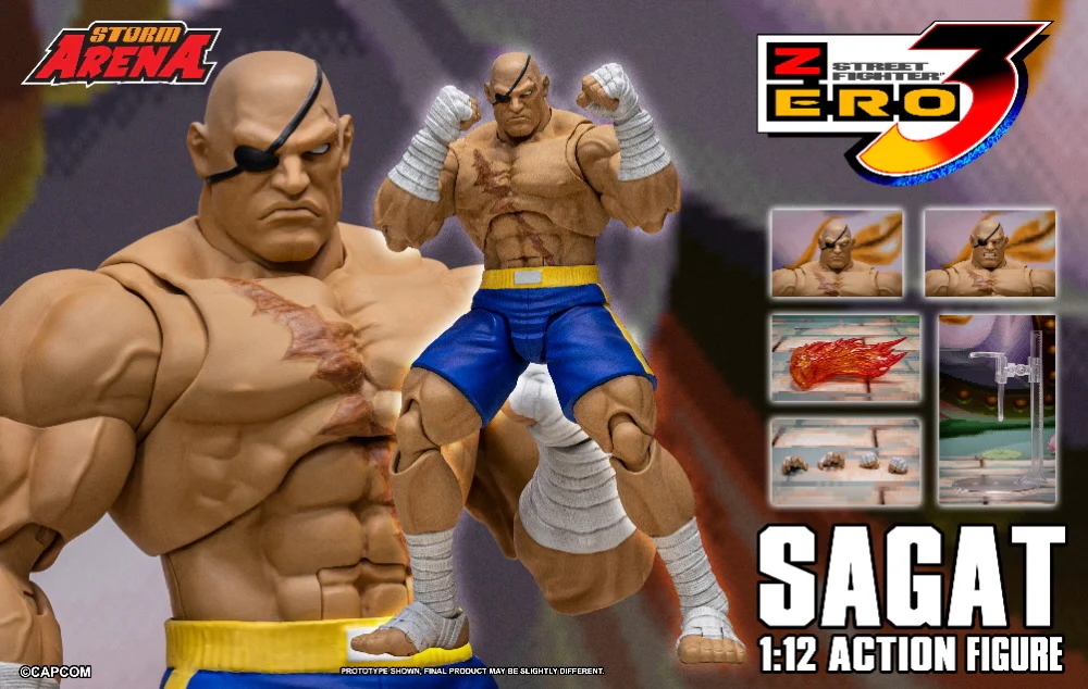 ストームコレクティブルズ ストームアリーナ ストリートファイターZERO3 サガット 1/12 アクションフィギュア 未開封 入荷写真