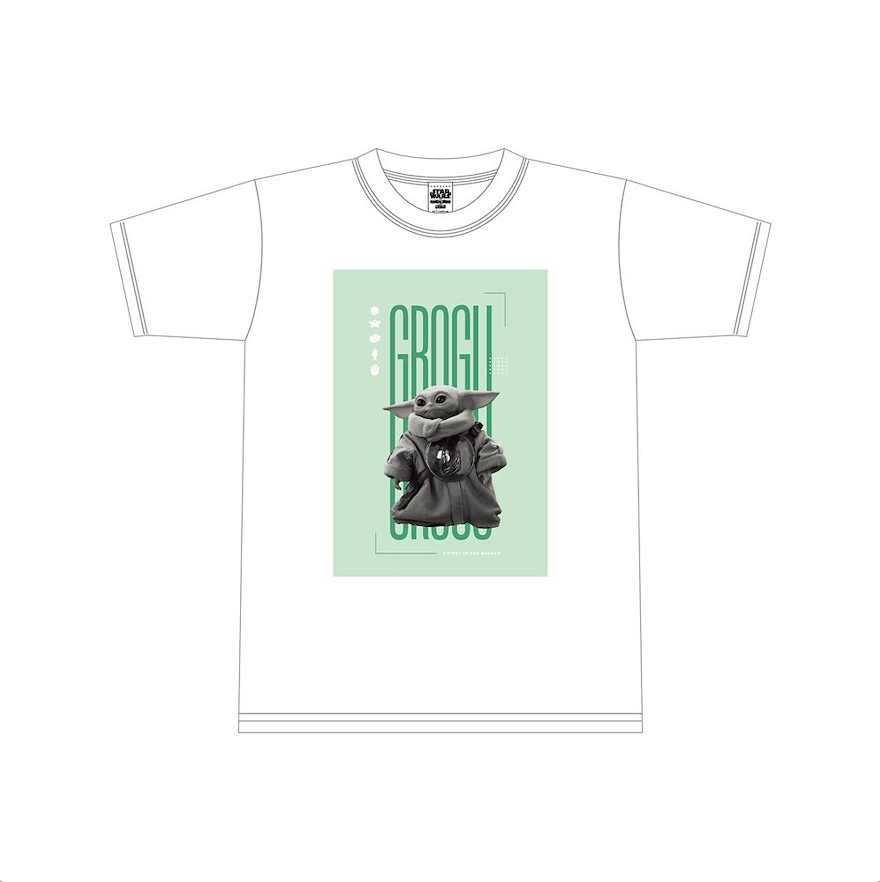 ディズニー スター・ウォーズ マンダロリアン・アンド・グローグー Tシャツ 白 入荷写真