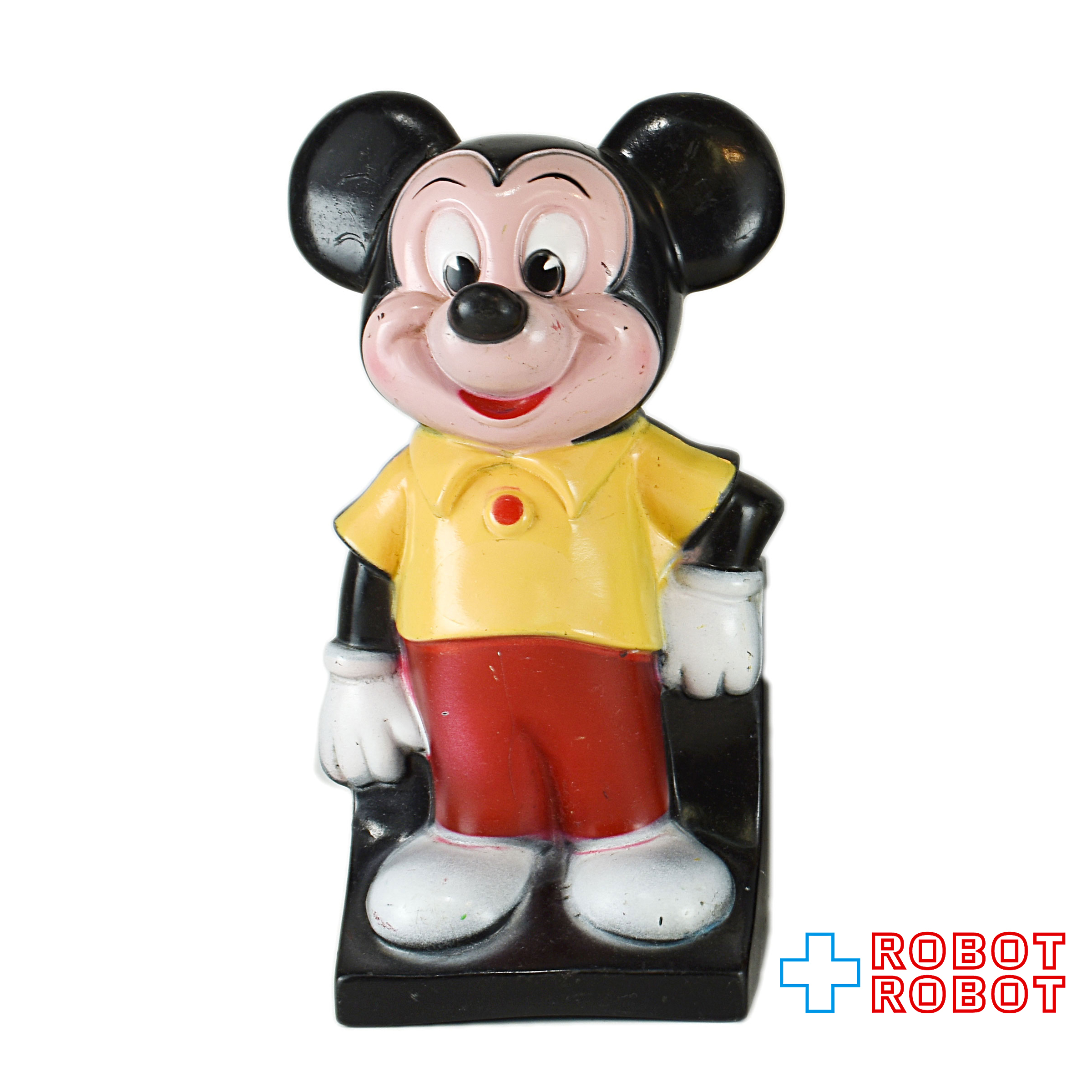 ディズニー ミッキーマウス 黄シャツ 艶あり ソフビ貯金箱 プレイパル社 入荷写真