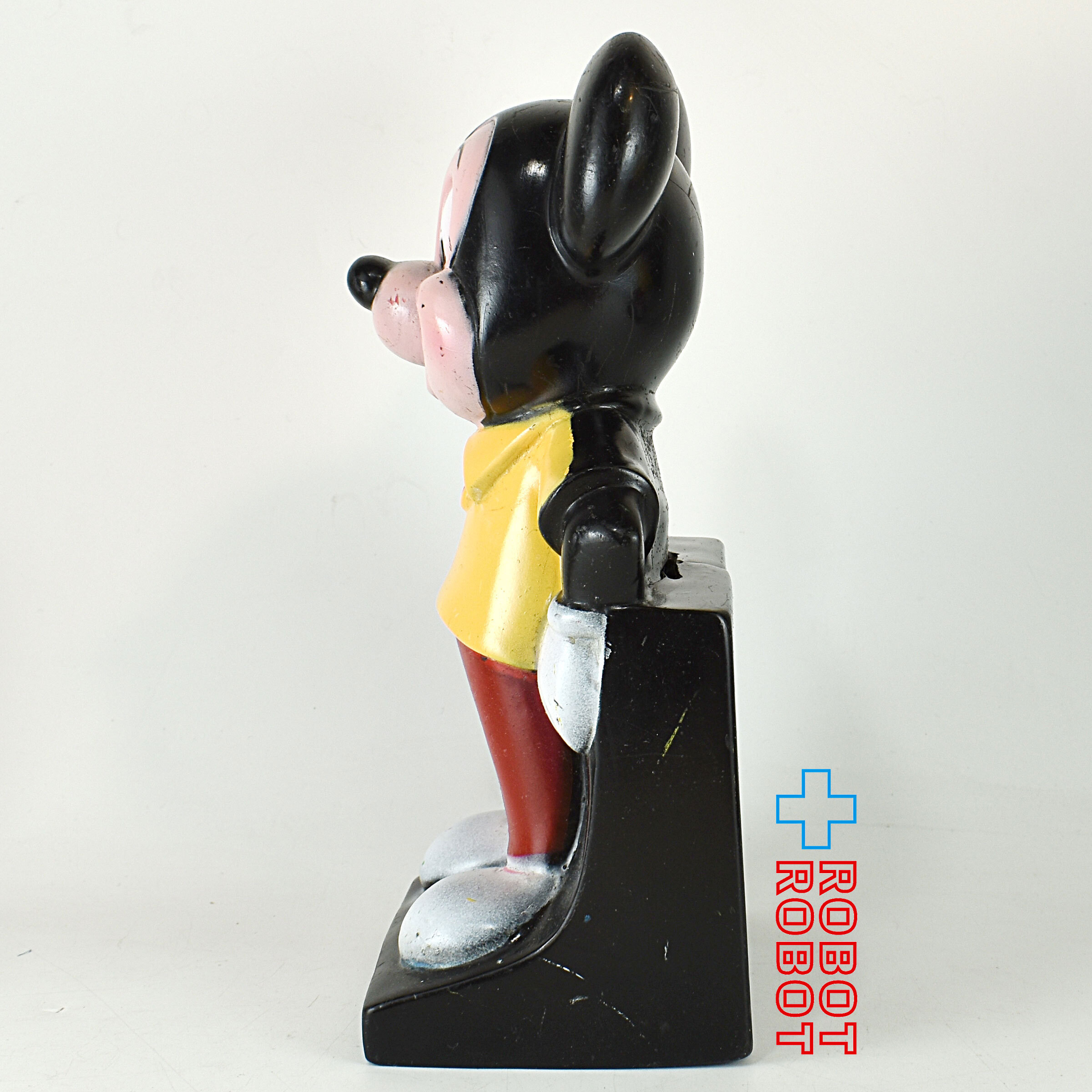ディズニー ミッキーマウス 黄シャツ 艶あり ソフビ貯金箱 プレイパル社 入荷写真