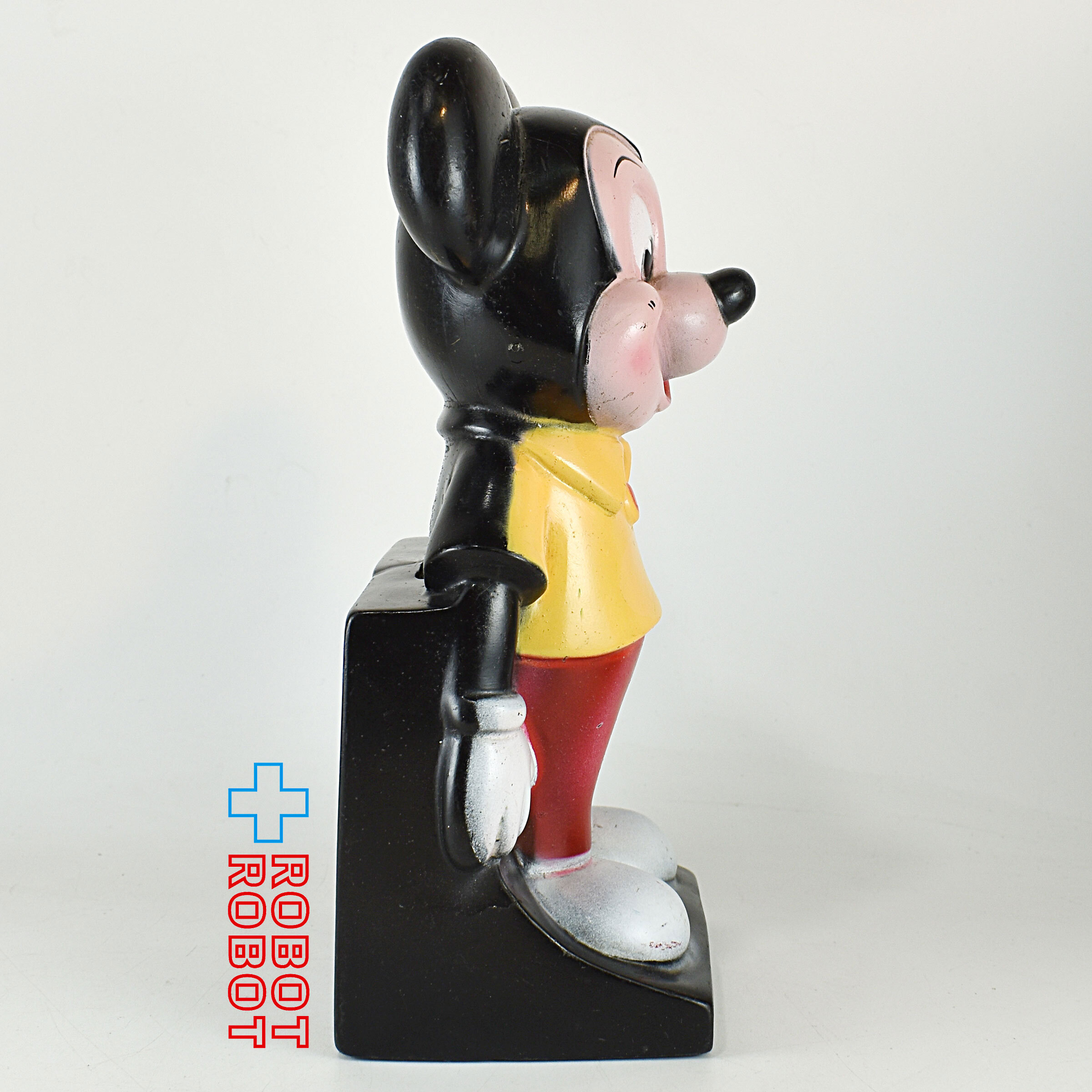 ディズニー ミッキーマウス 黄シャツ 艶あり ソフビ貯金箱 プレイパル社 入荷写真